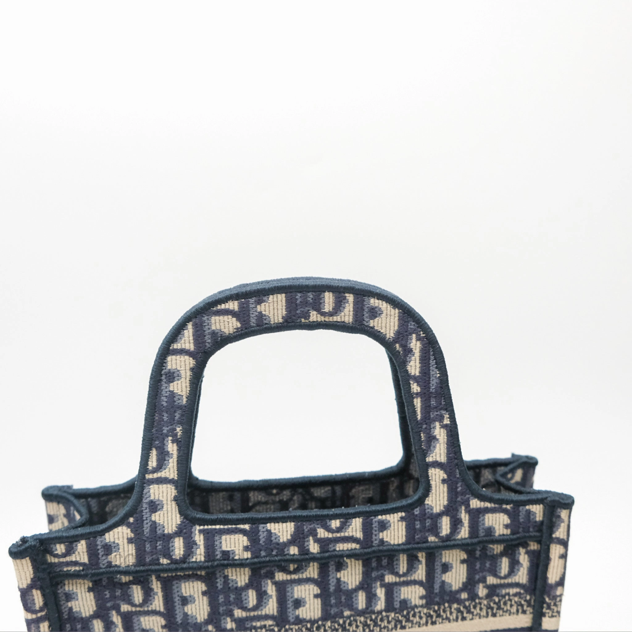 Dior Mini Book Tote Blue Oblique Canvas