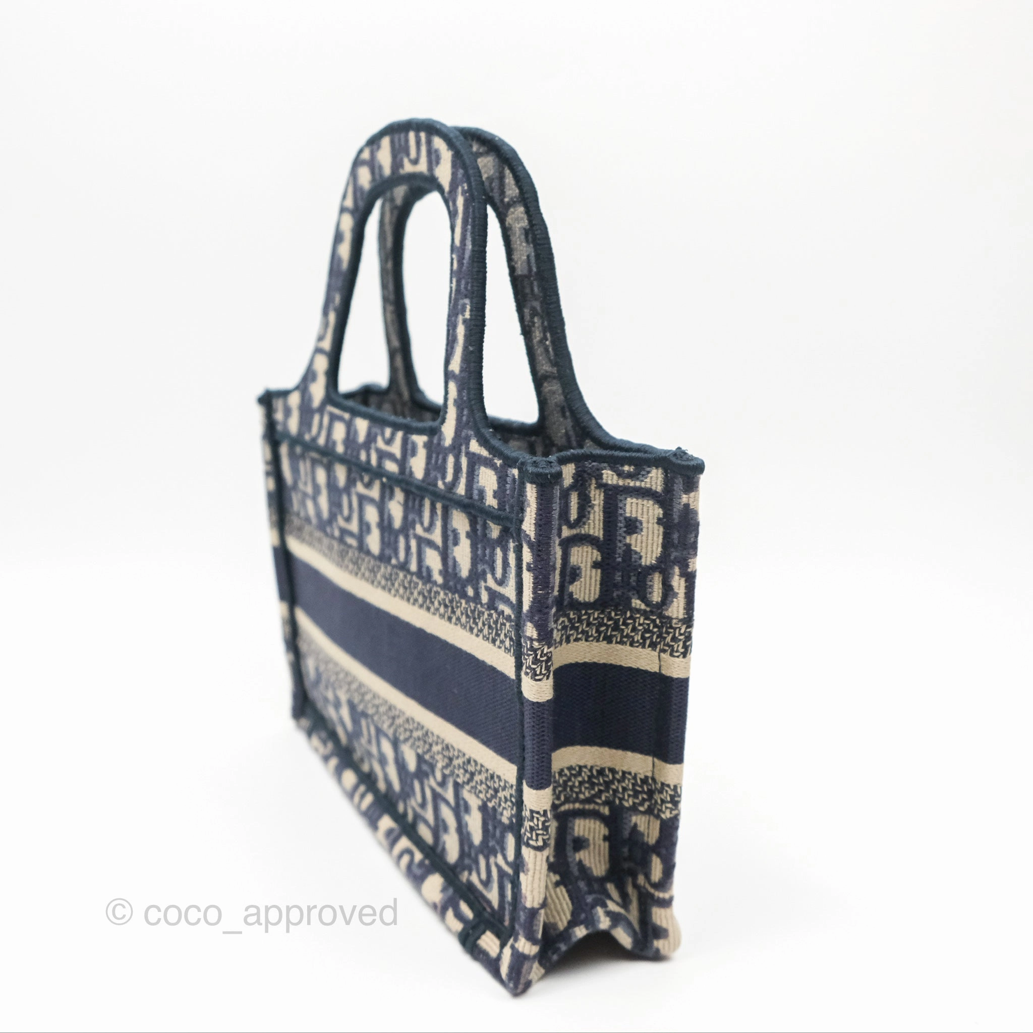 Dior Mini Book Tote Blue Oblique Canvas