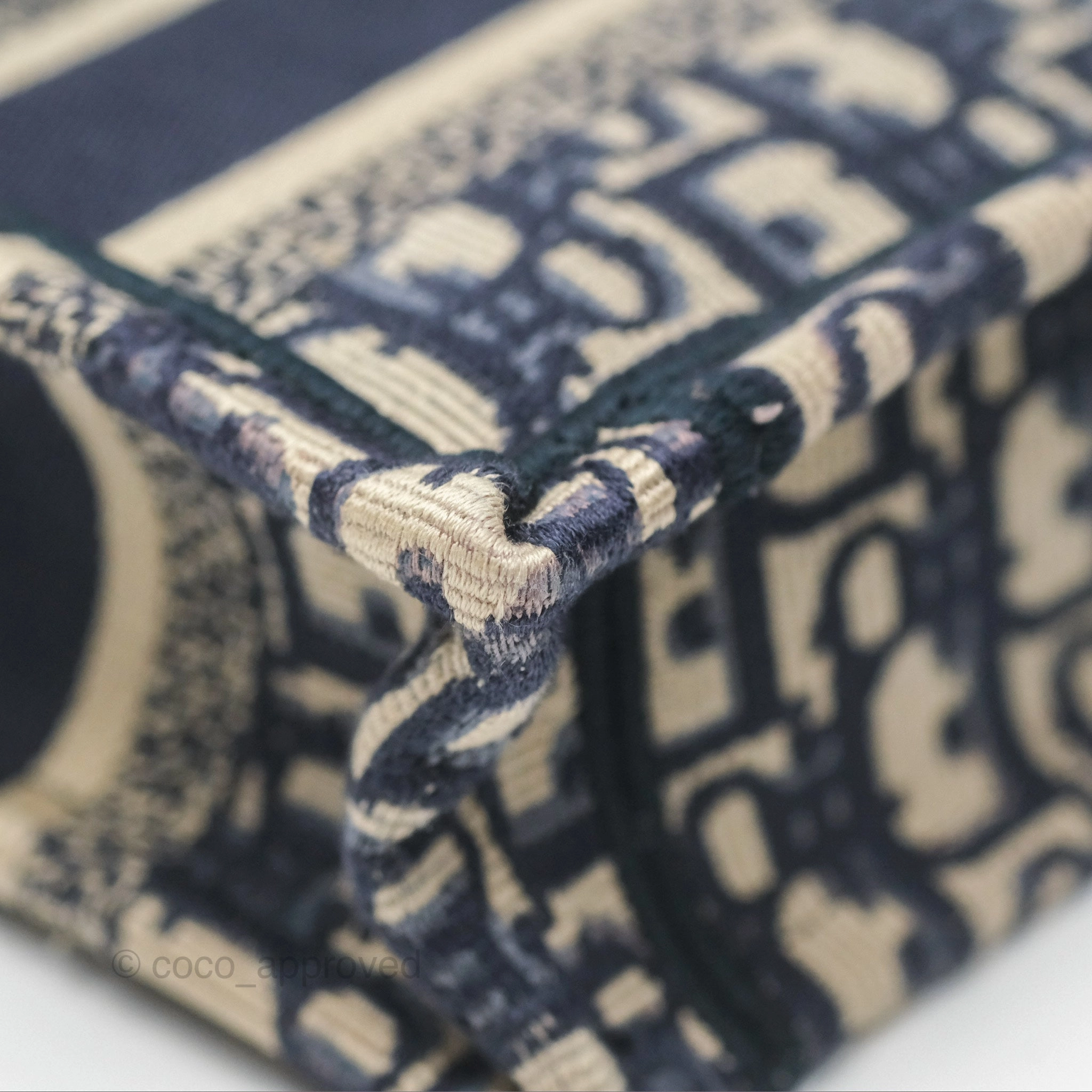 Dior Mini Book Tote Blue Oblique Canvas