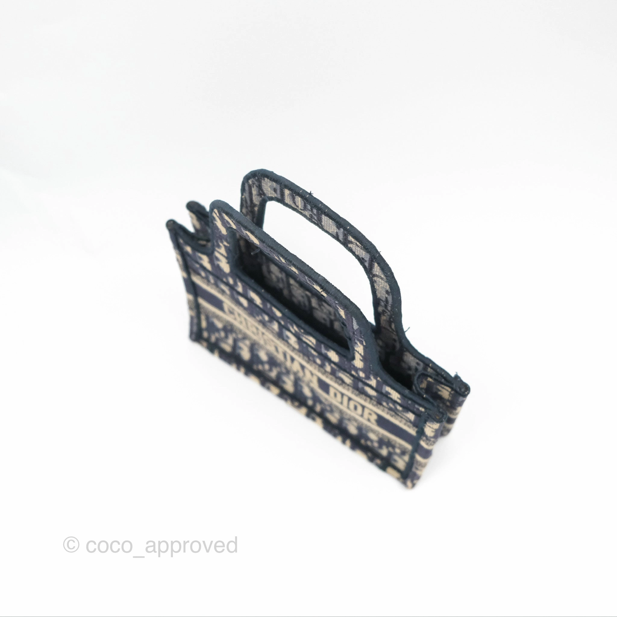 Dior Mini Book Tote Blue Oblique Canvas