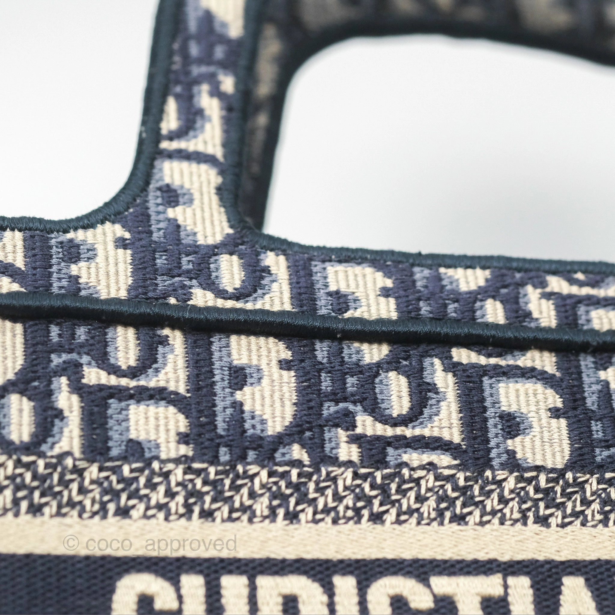 Dior Mini Book Tote Blue Oblique Canvas