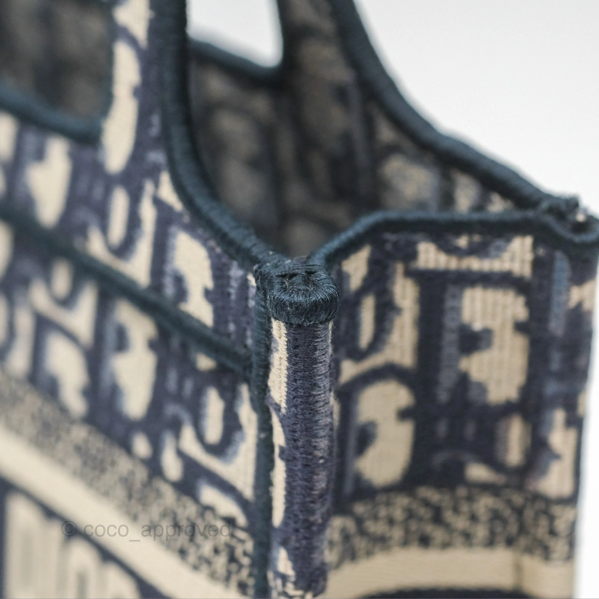 Dior Mini Book Tote Blue Oblique Canvas