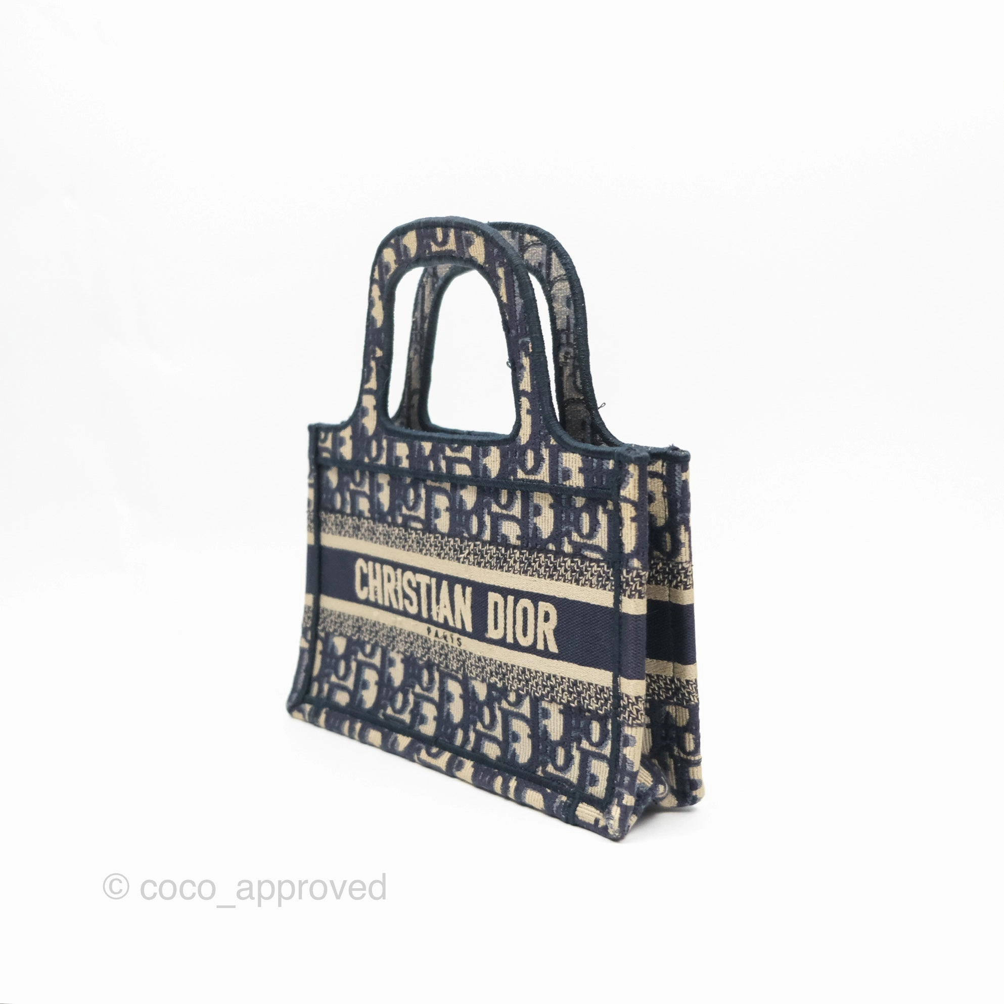 Dior Mini Book Tote Blue Oblique Canvas