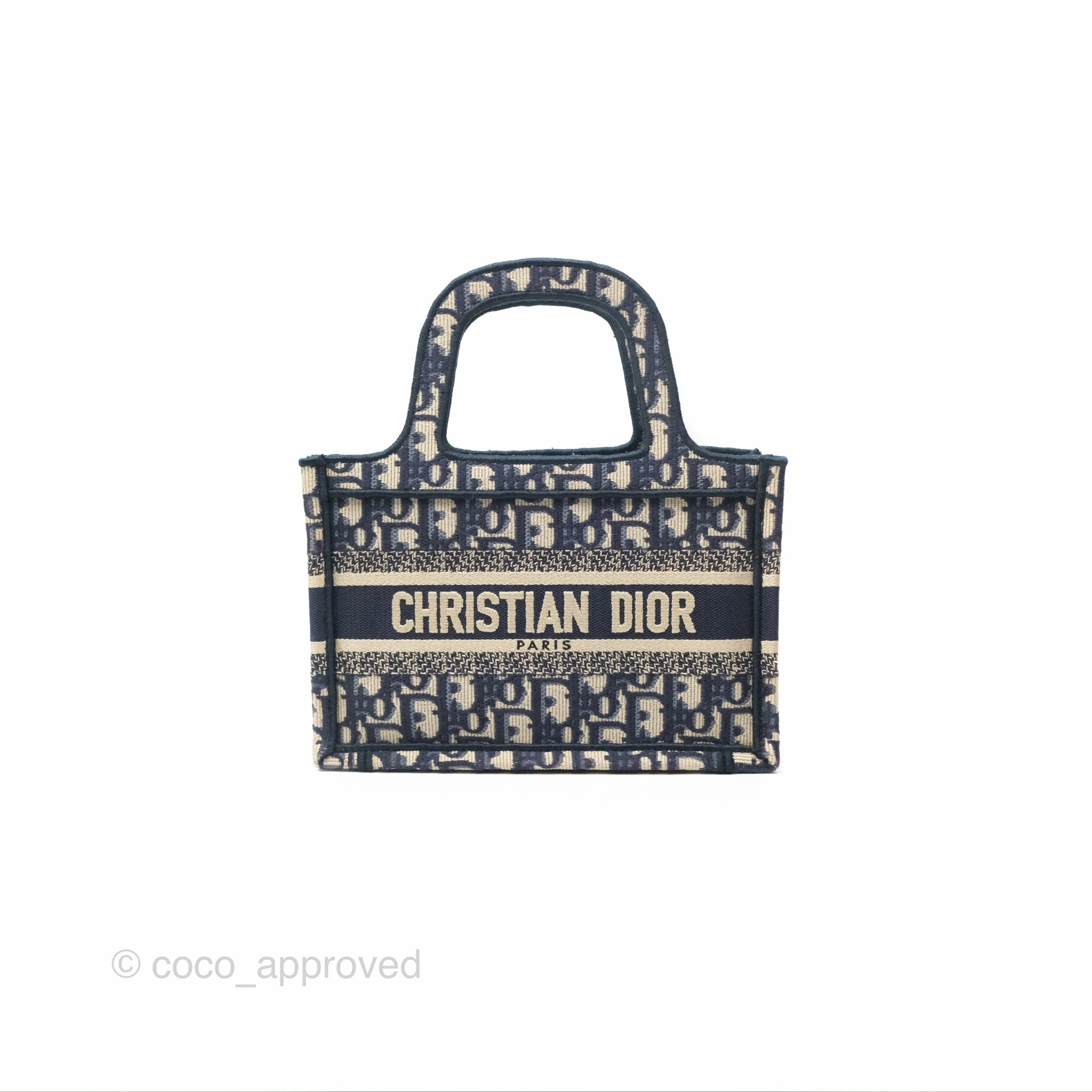 Dior Mini Book Tote Blue Oblique Canvas