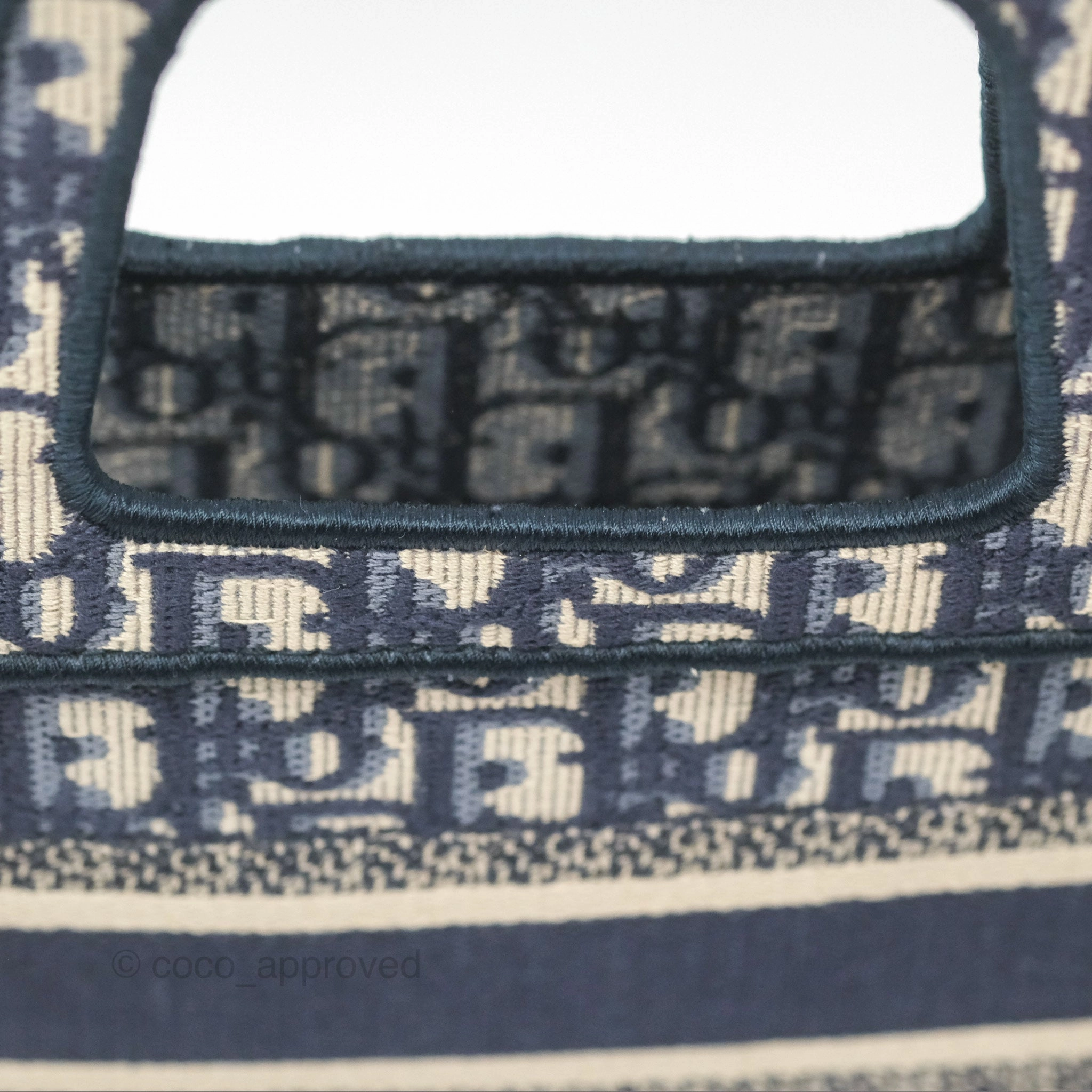 Dior Mini Book Tote Blue Oblique Canvas