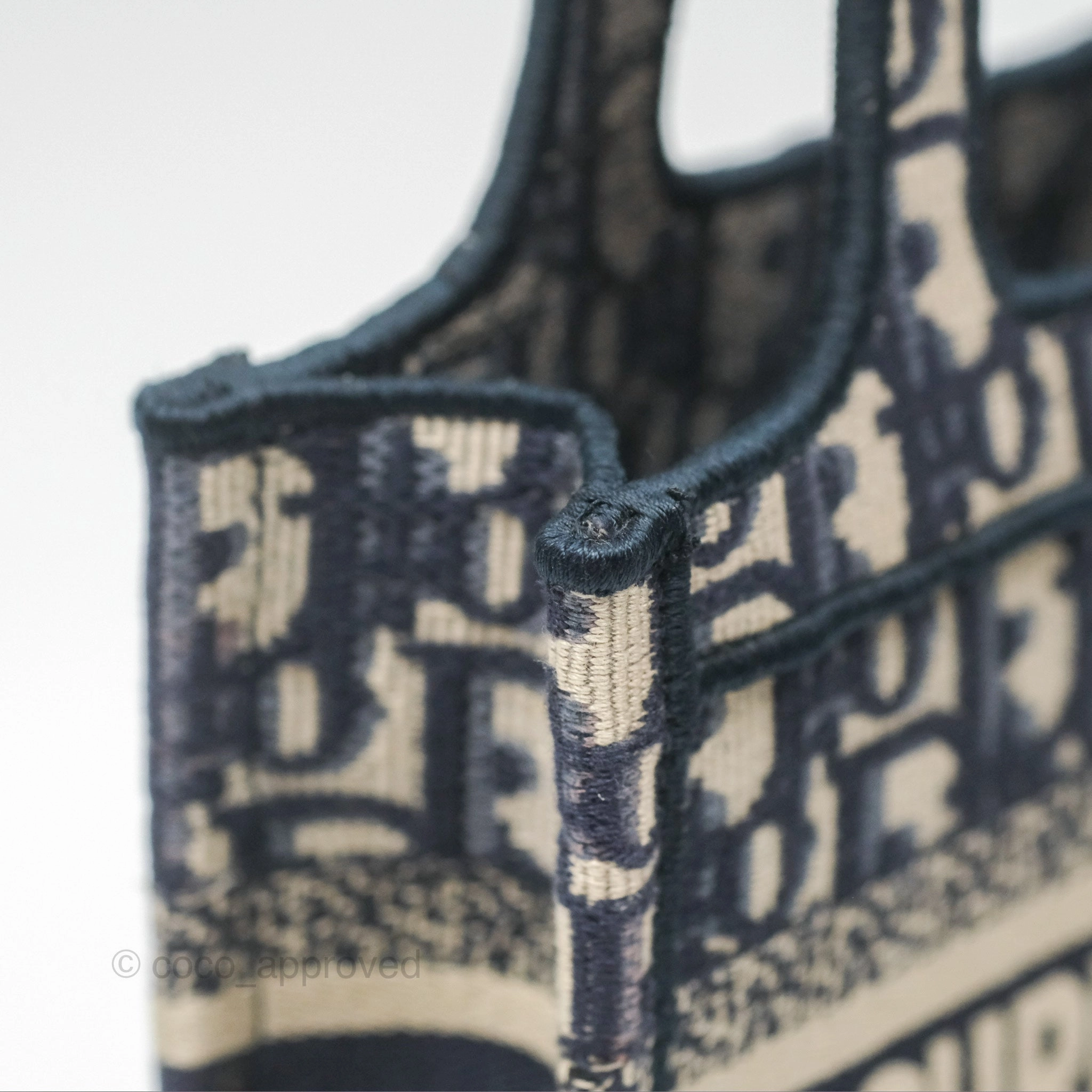 Dior Mini Book Tote Blue Oblique Canvas