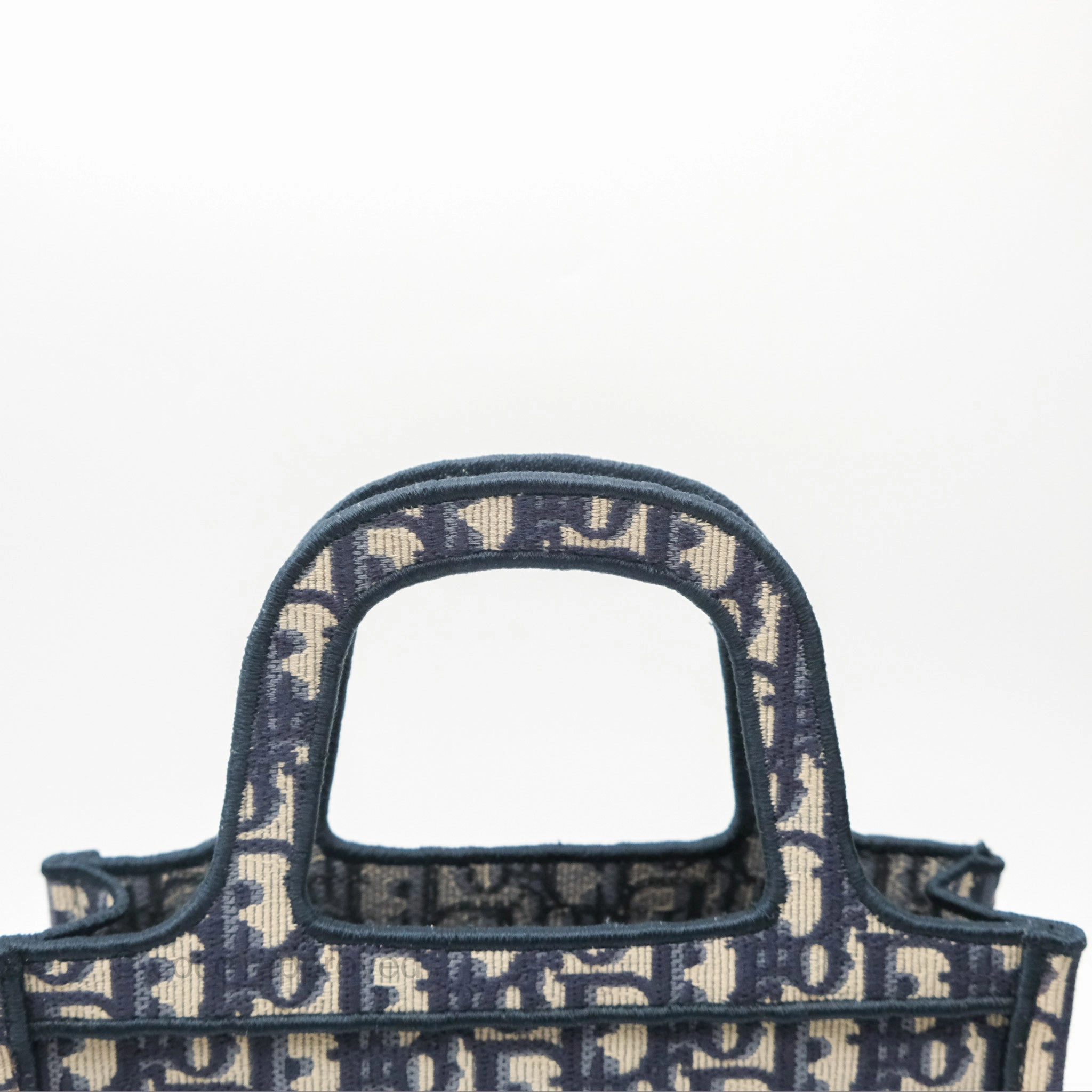 Dior Mini Book Tote Blue Oblique Canvas
