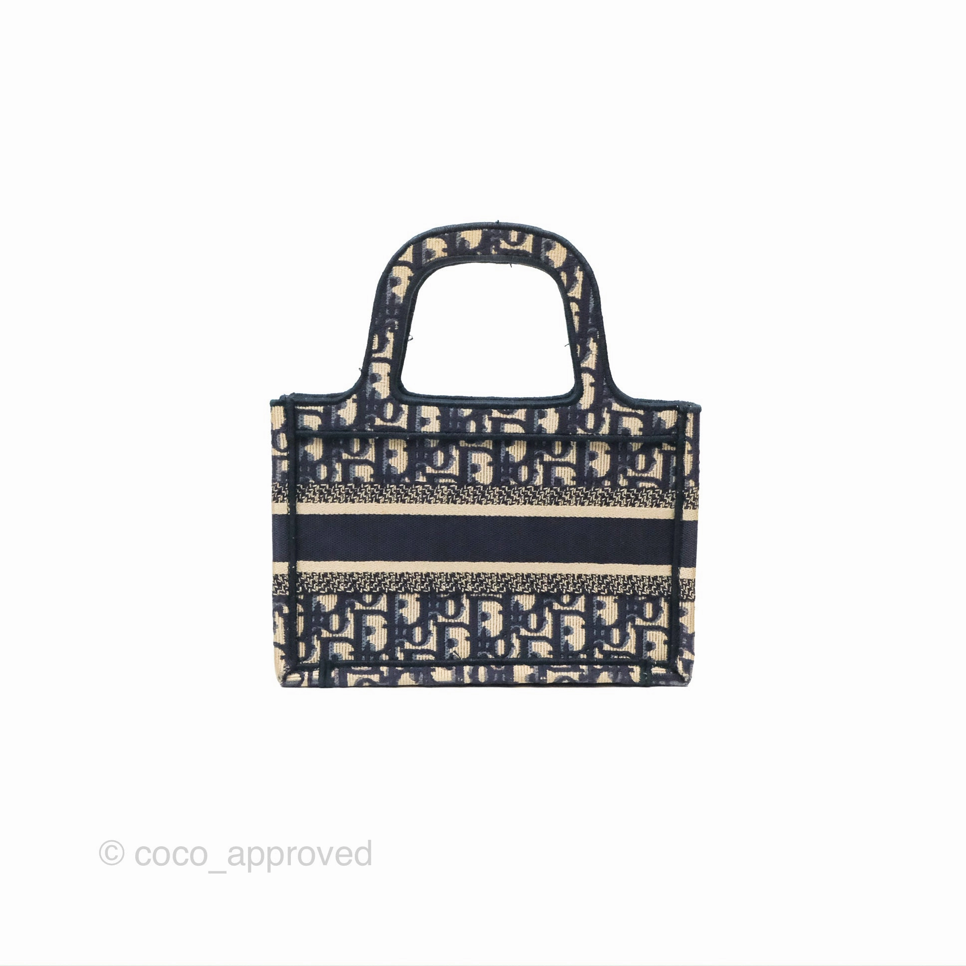 Dior Mini Book Tote Blue Oblique Canvas