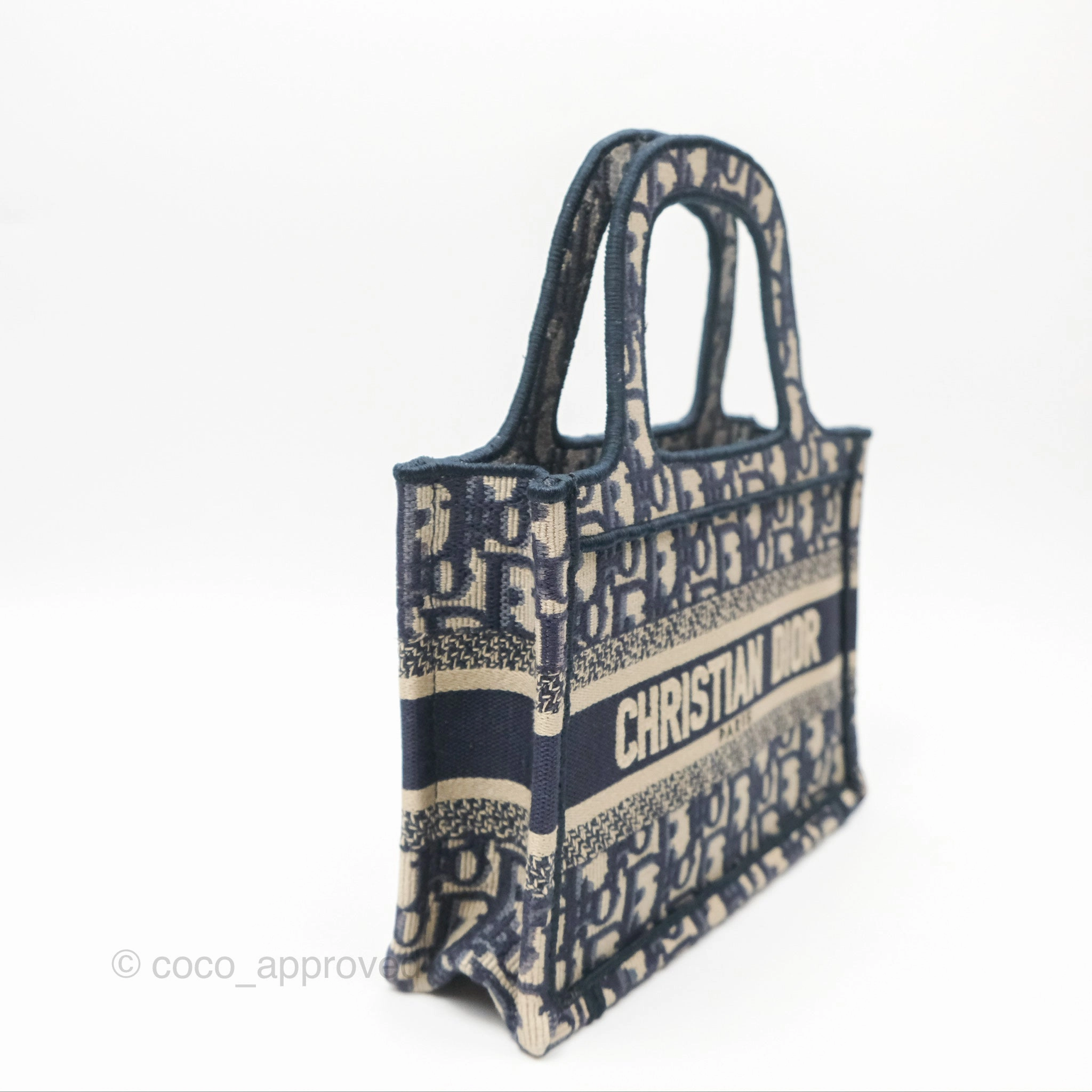 Dior Mini Book Tote Blue Oblique Canvas