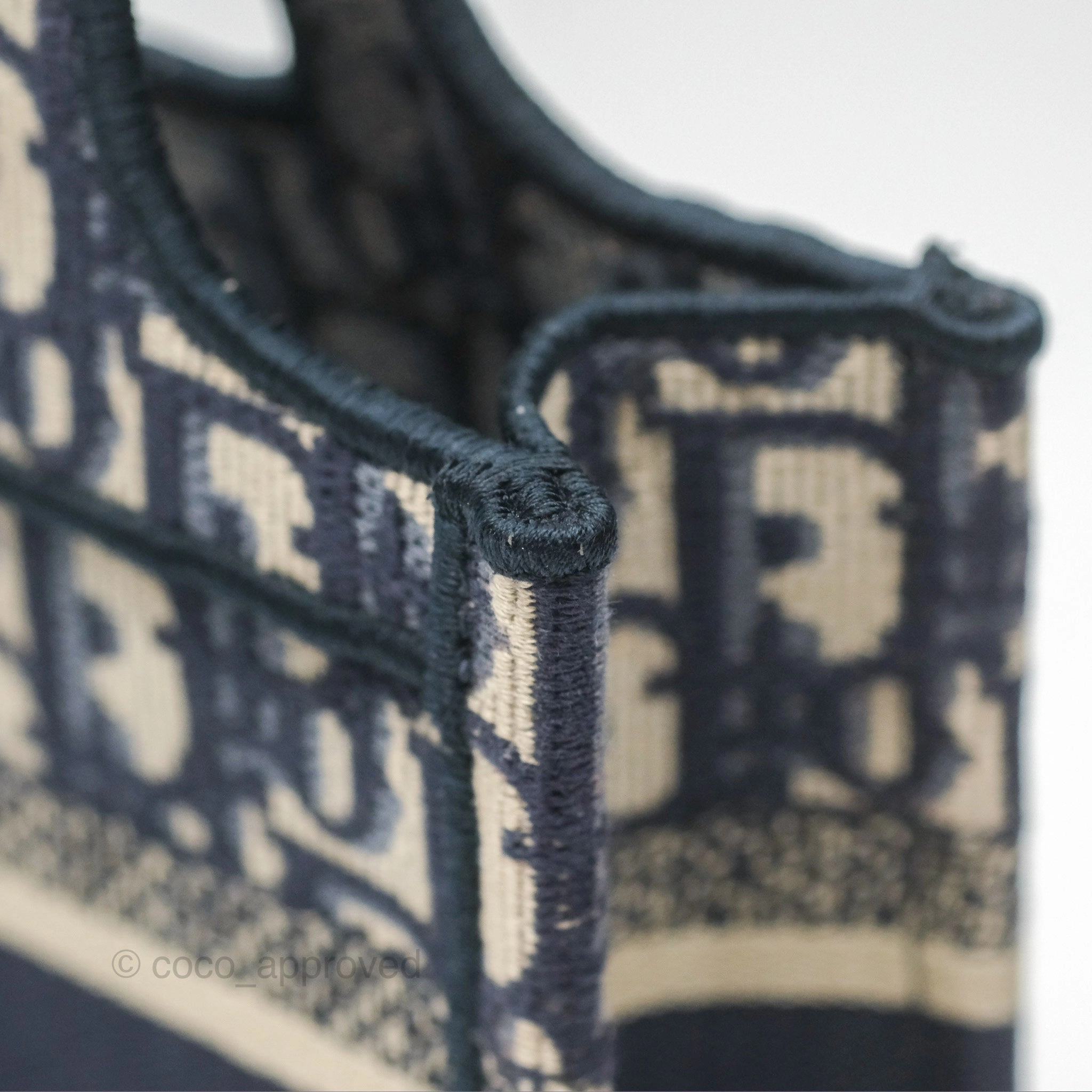 Dior Mini Book Tote Blue Oblique Canvas