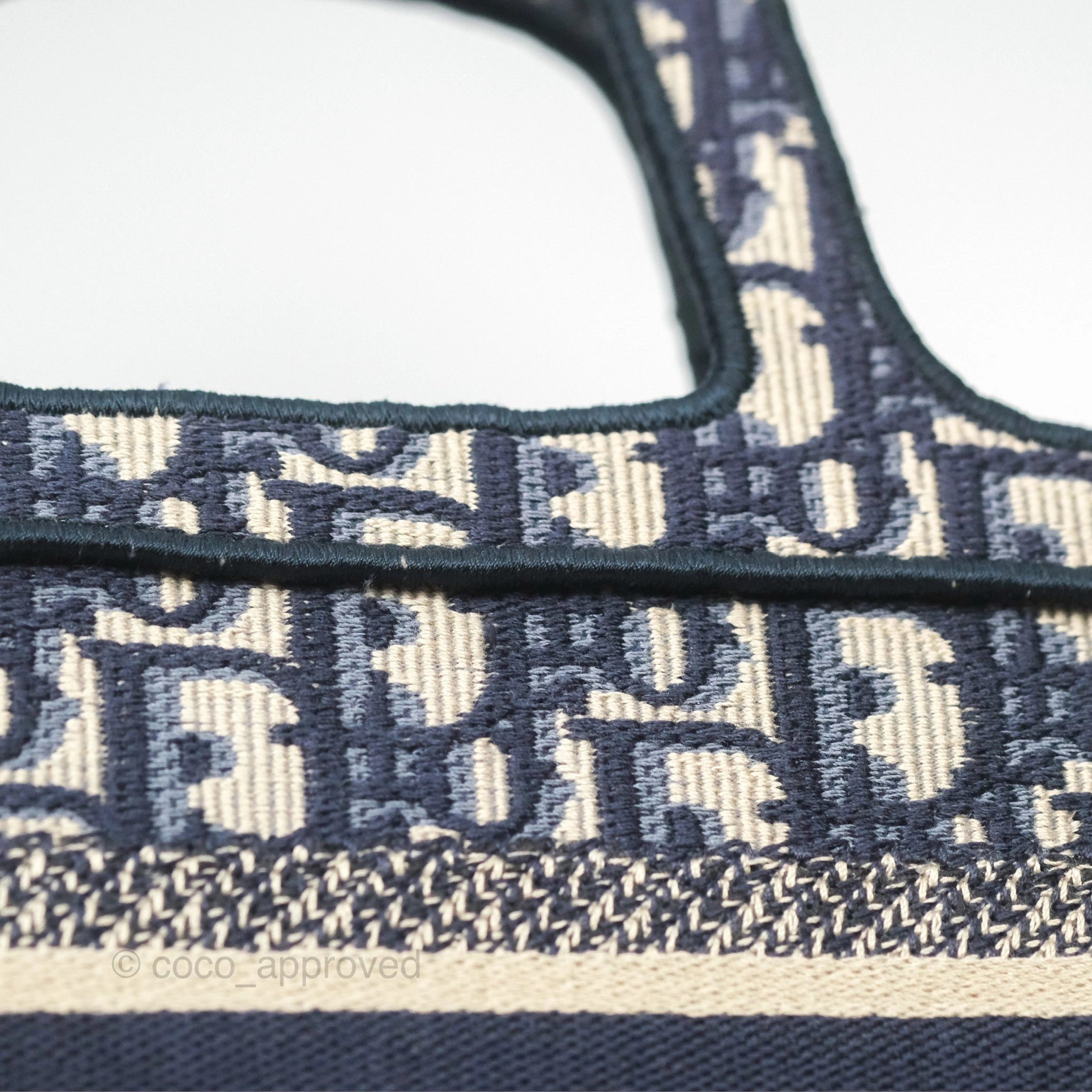 Dior Mini Book Tote Blue Oblique Canvas