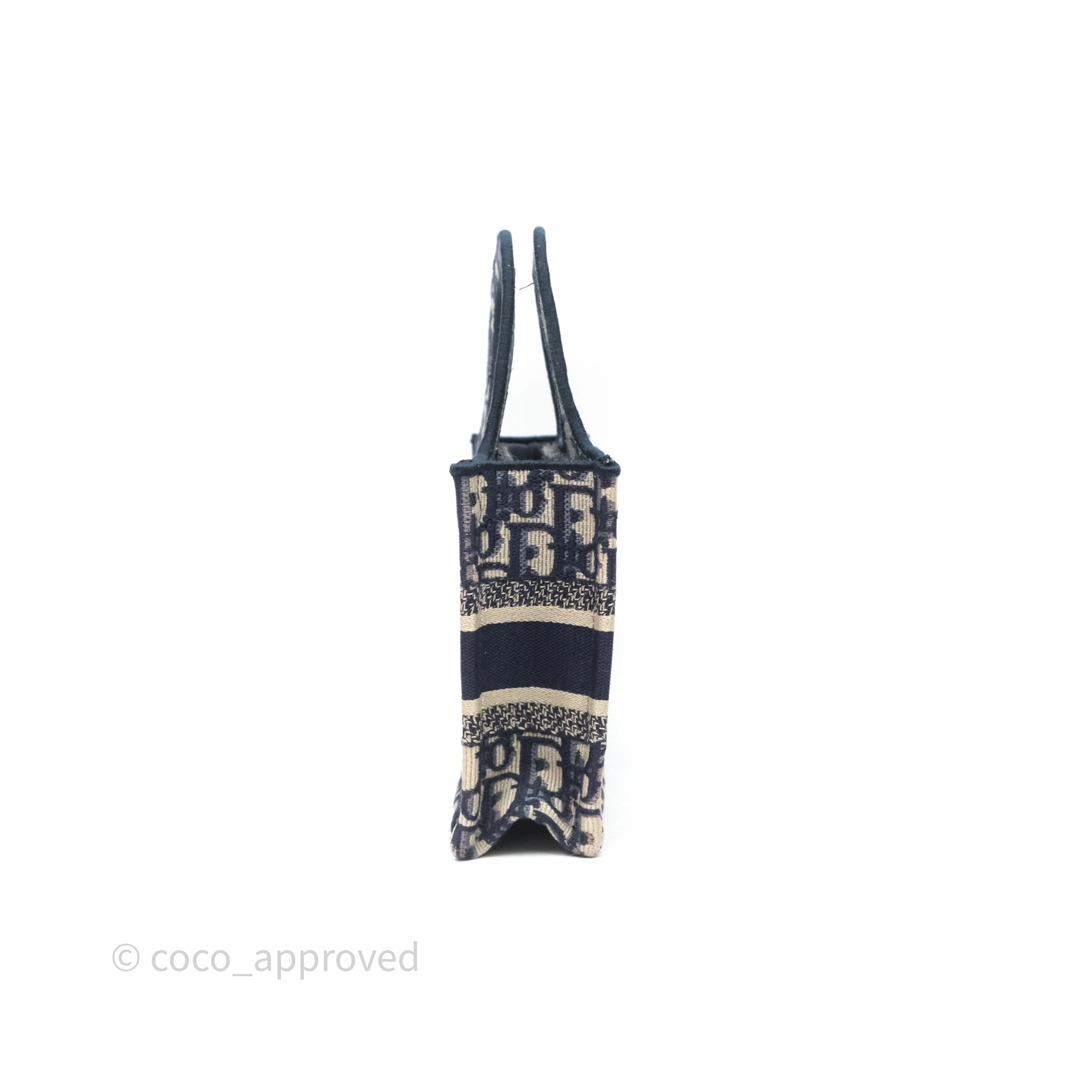 Dior Mini Book Tote Blue Oblique Canvas
