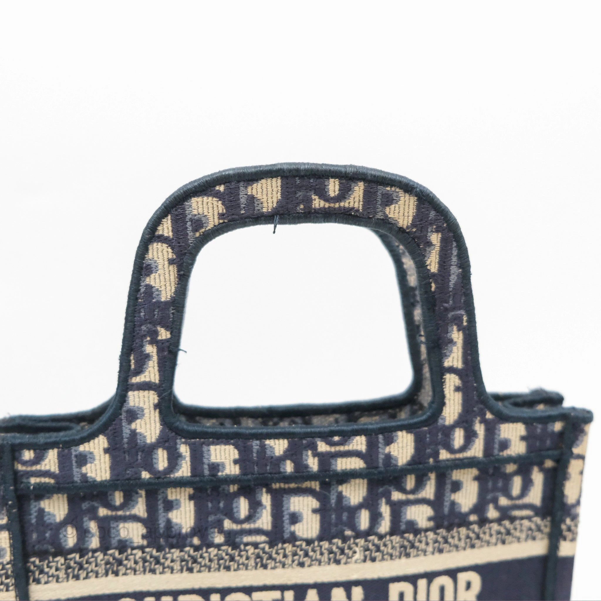 Dior Mini Book Tote Blue Oblique Canvas
