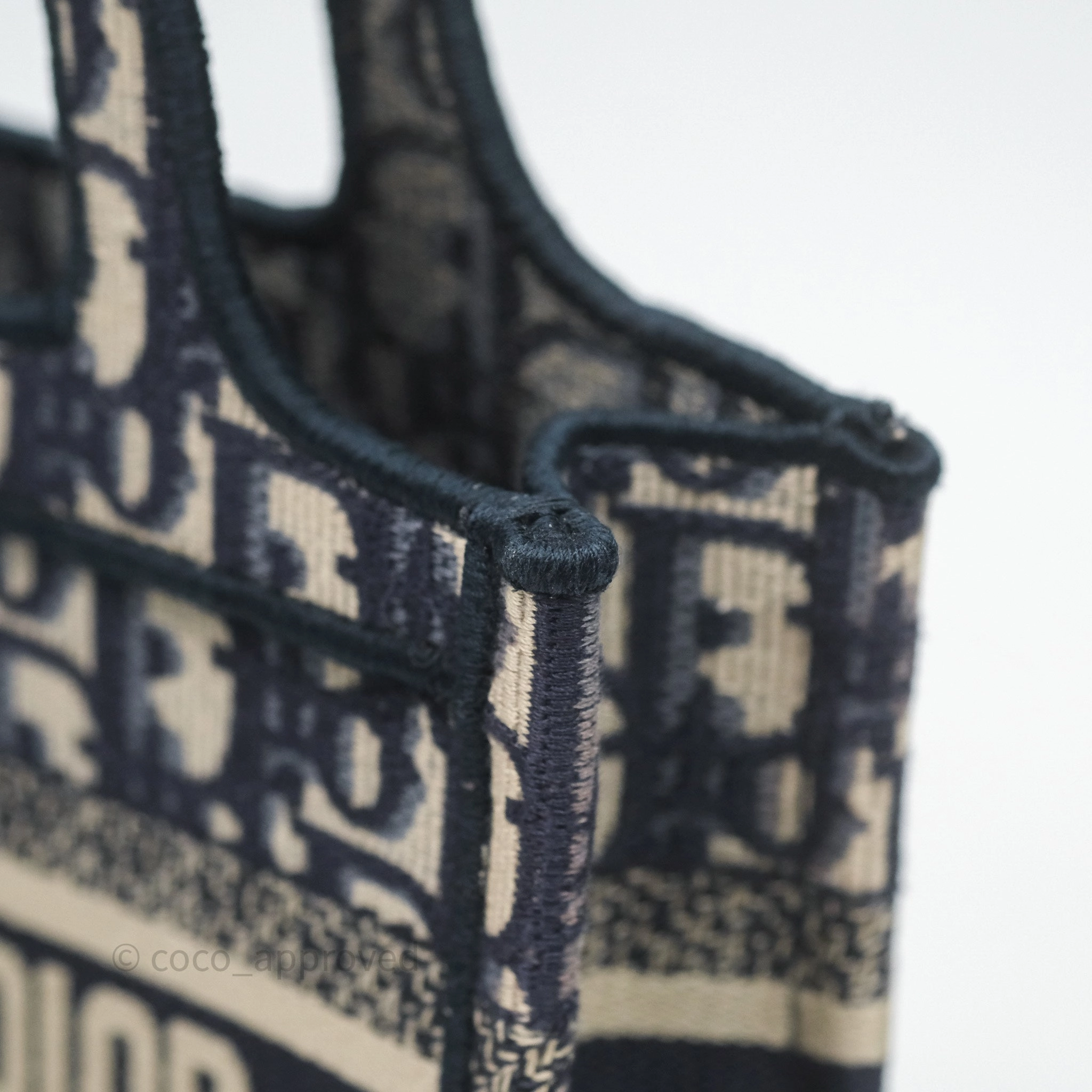 Dior Mini Book Tote Blue Oblique Canvas