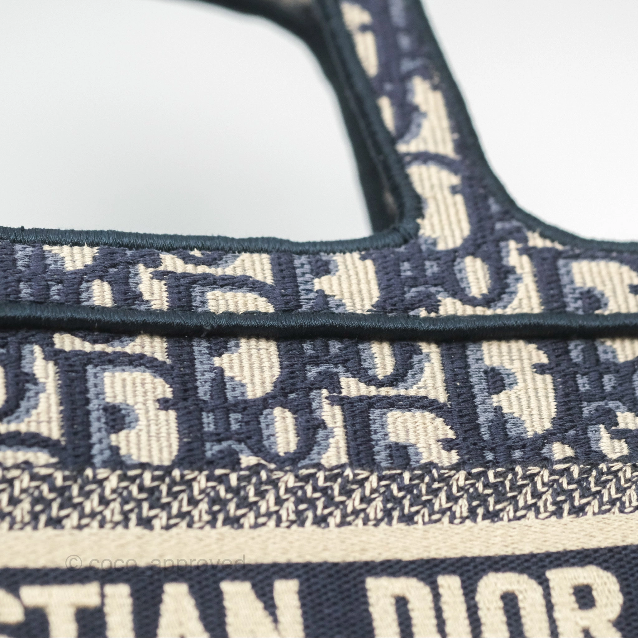 Dior Mini Book Tote Blue Oblique Canvas