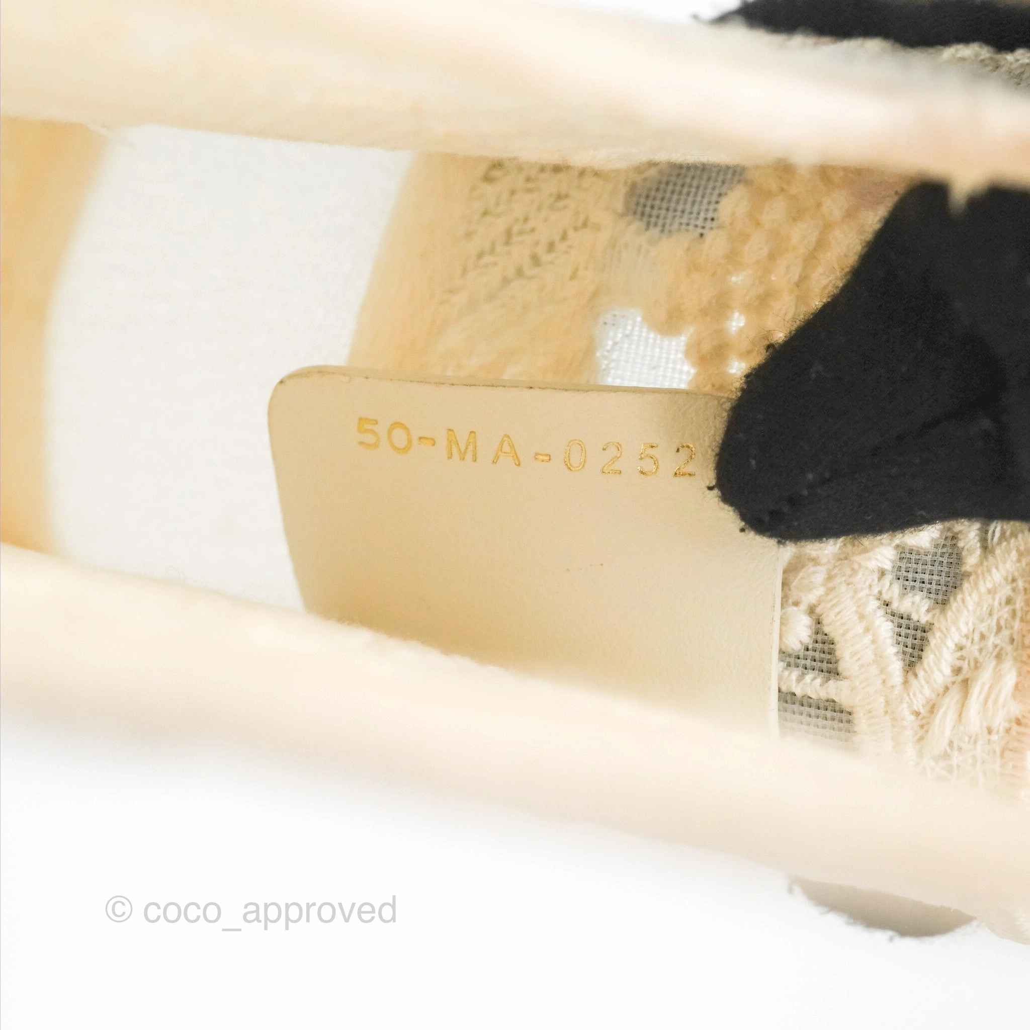 Dior Mini Book Tote Natural Macram-Effect Embroidery