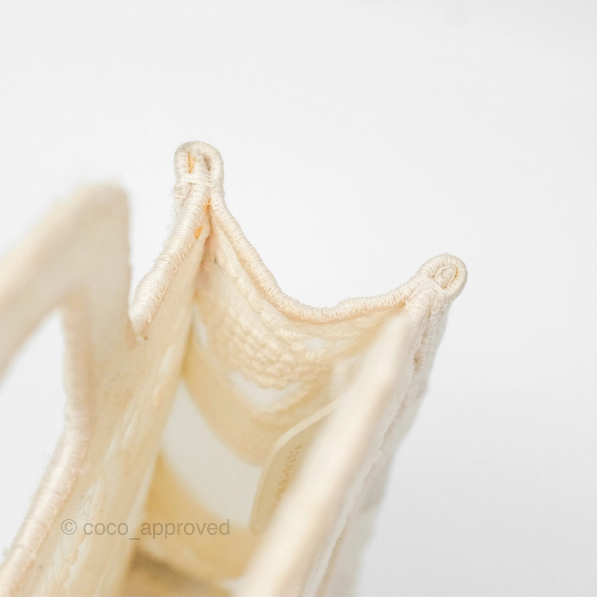 Dior Mini Book Tote Natural Macram-Effect Embroidery