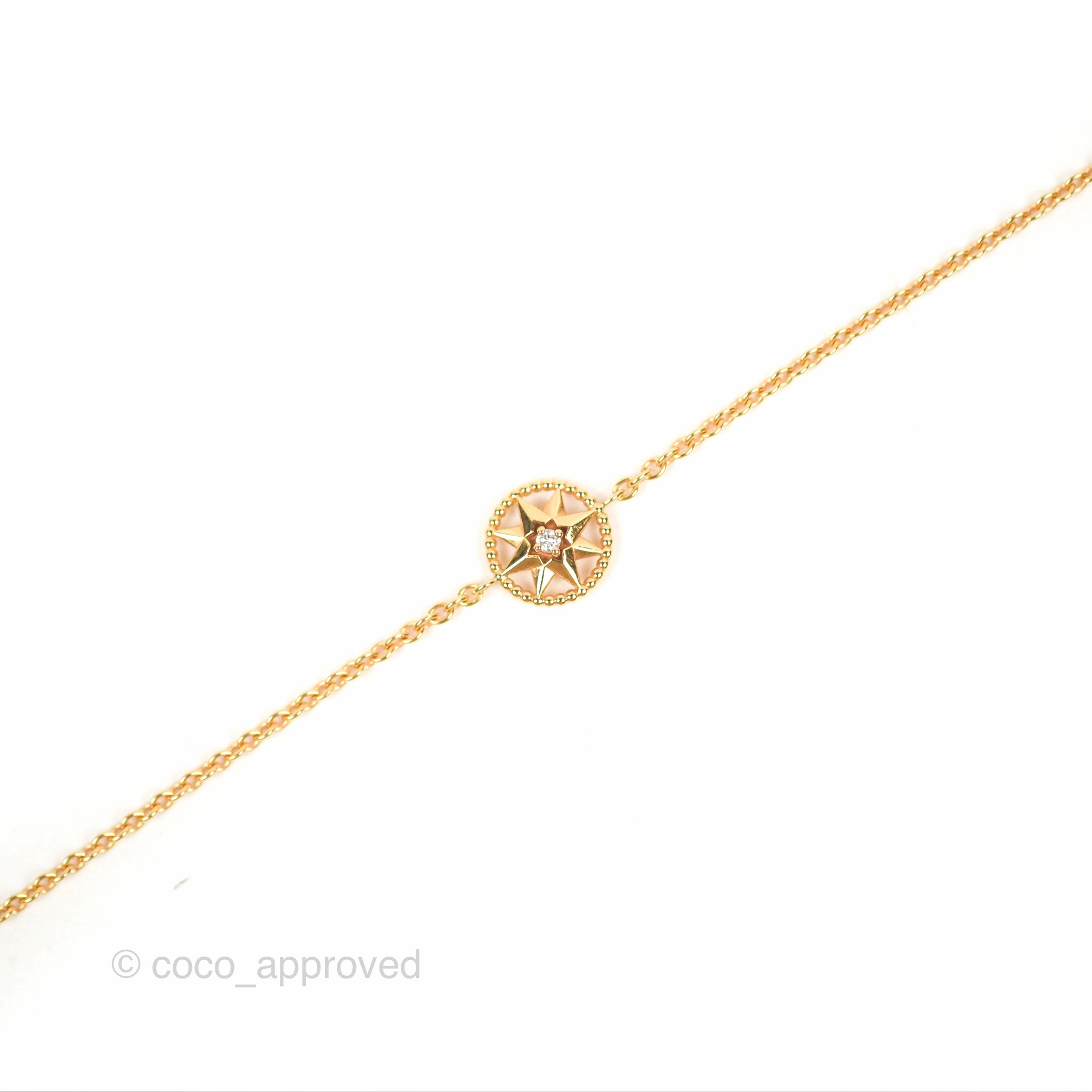 Dior Mini Rose Des Vents Bracelet Diamonds Gold