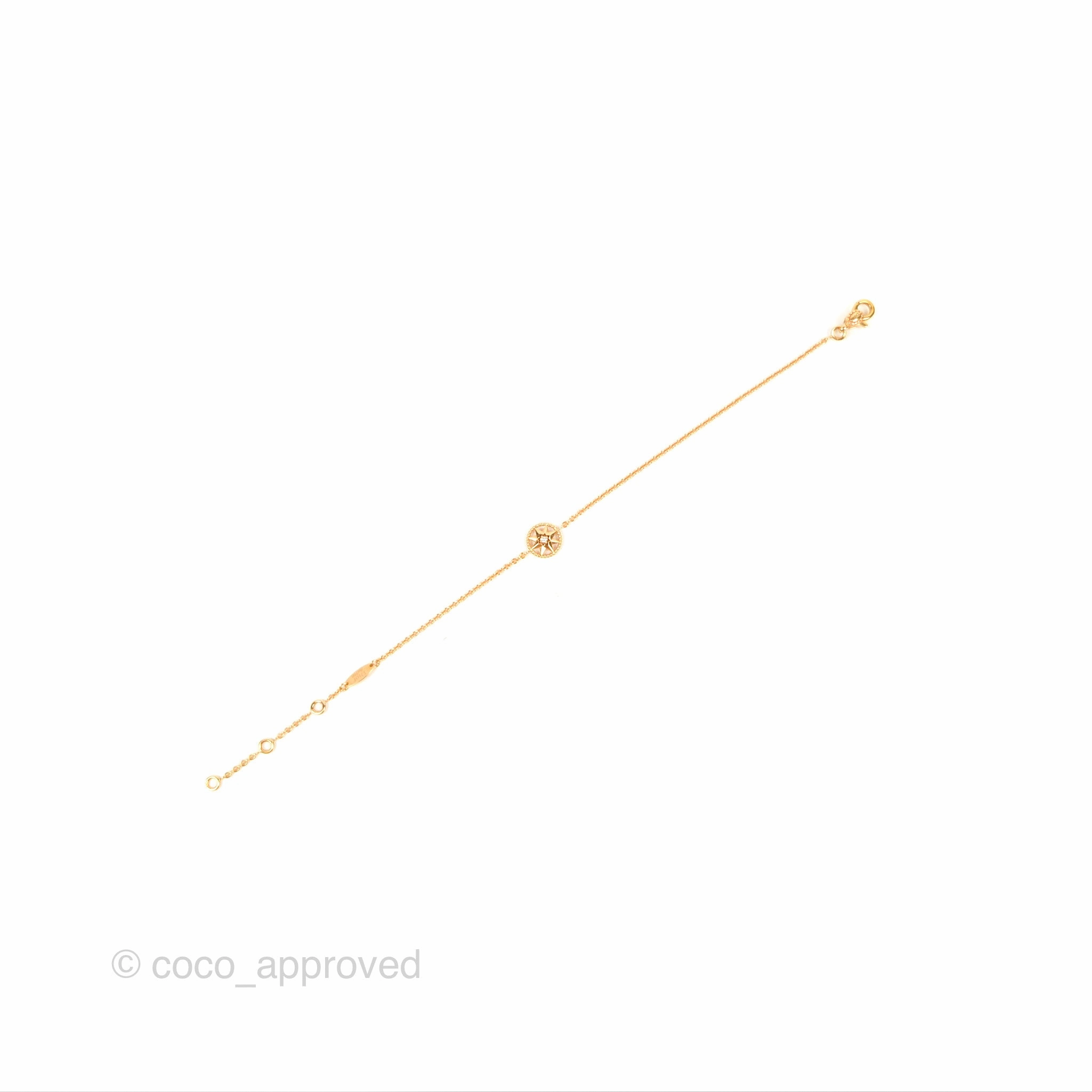 Dior Mini Rose Des Vents Bracelet Diamonds Gold