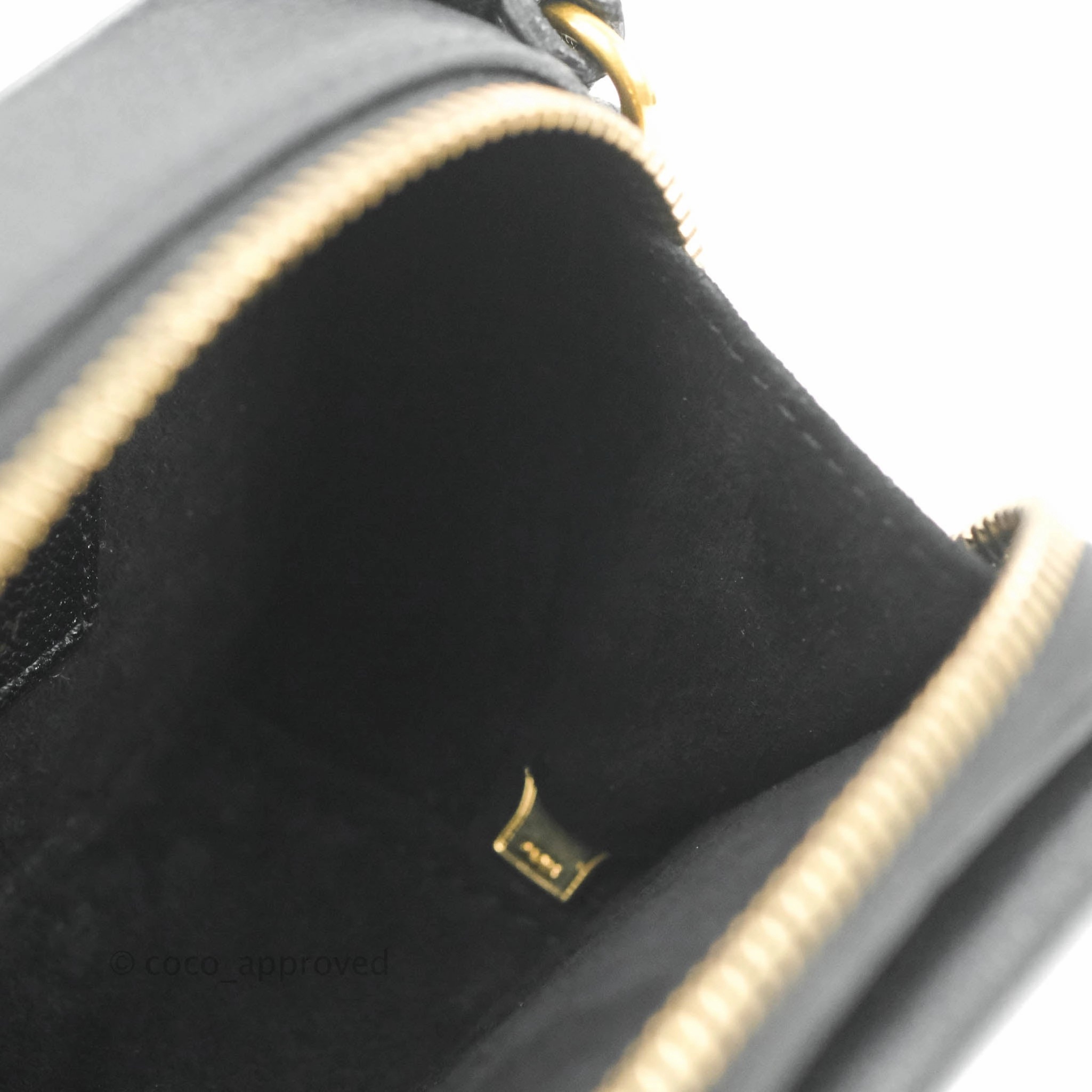 Dior Mini Saddle Shoulder Strap Pouch Black Goatskin