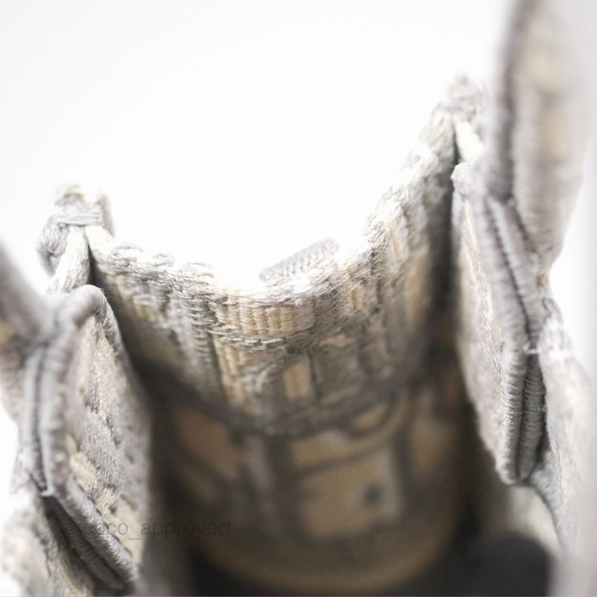 Dior Mini Vertical Gray Oblique Embroidery Book Tote