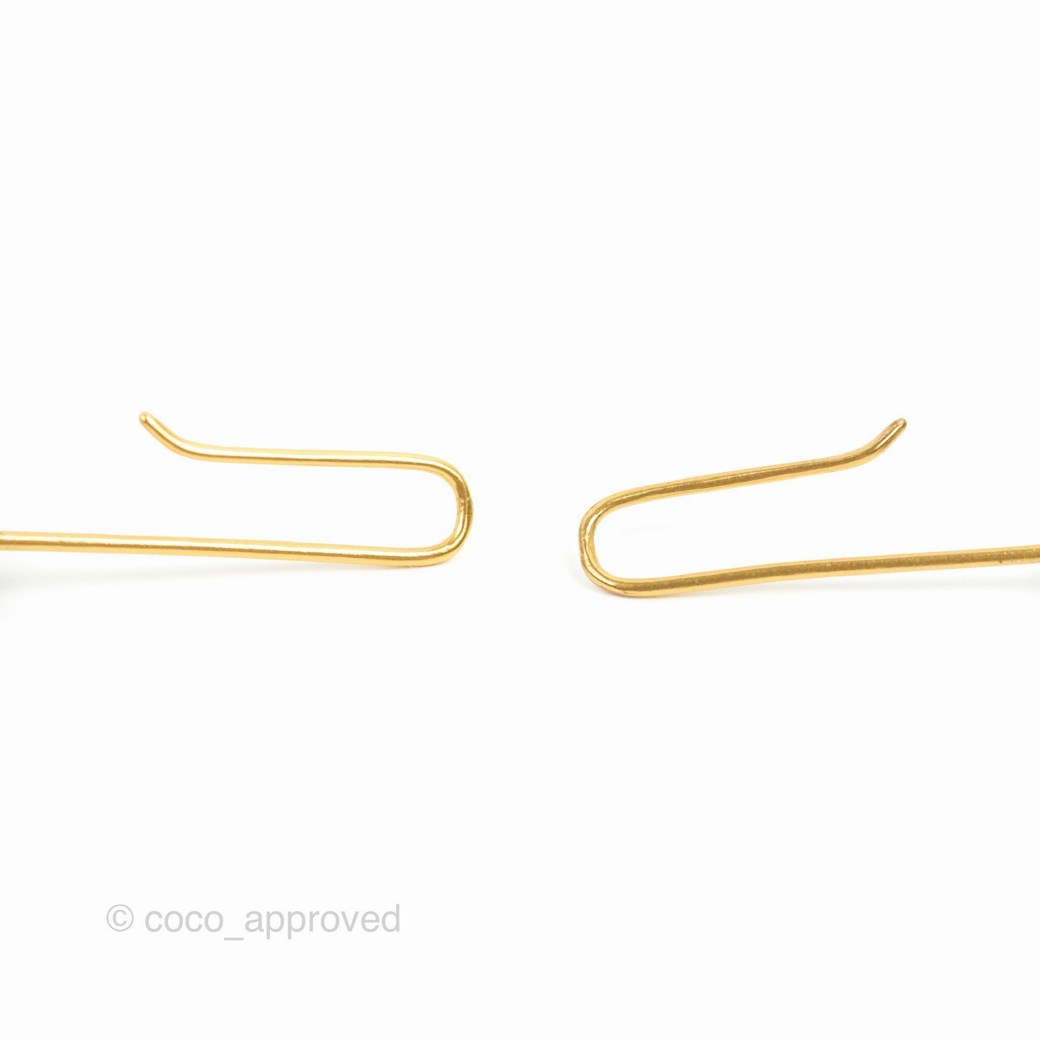 Dior Moon Star Blue Hoop Earrings Aged Gold