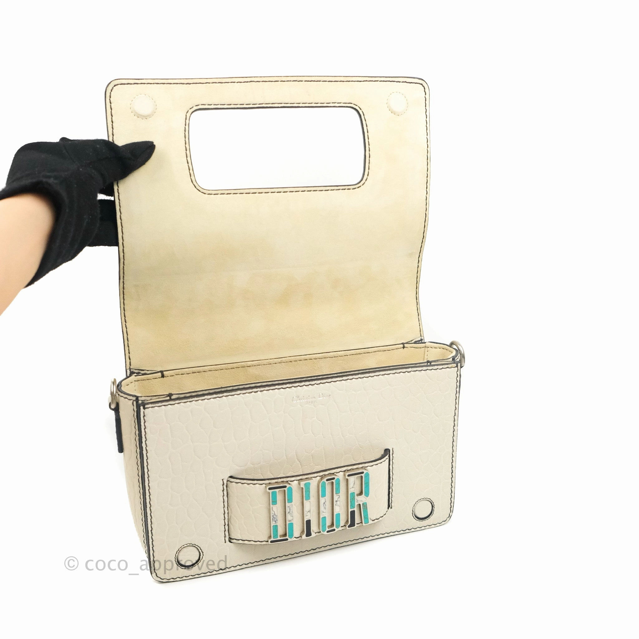Dior Mosaic Dio(r)evolution Shoulder Bag White Calfskin