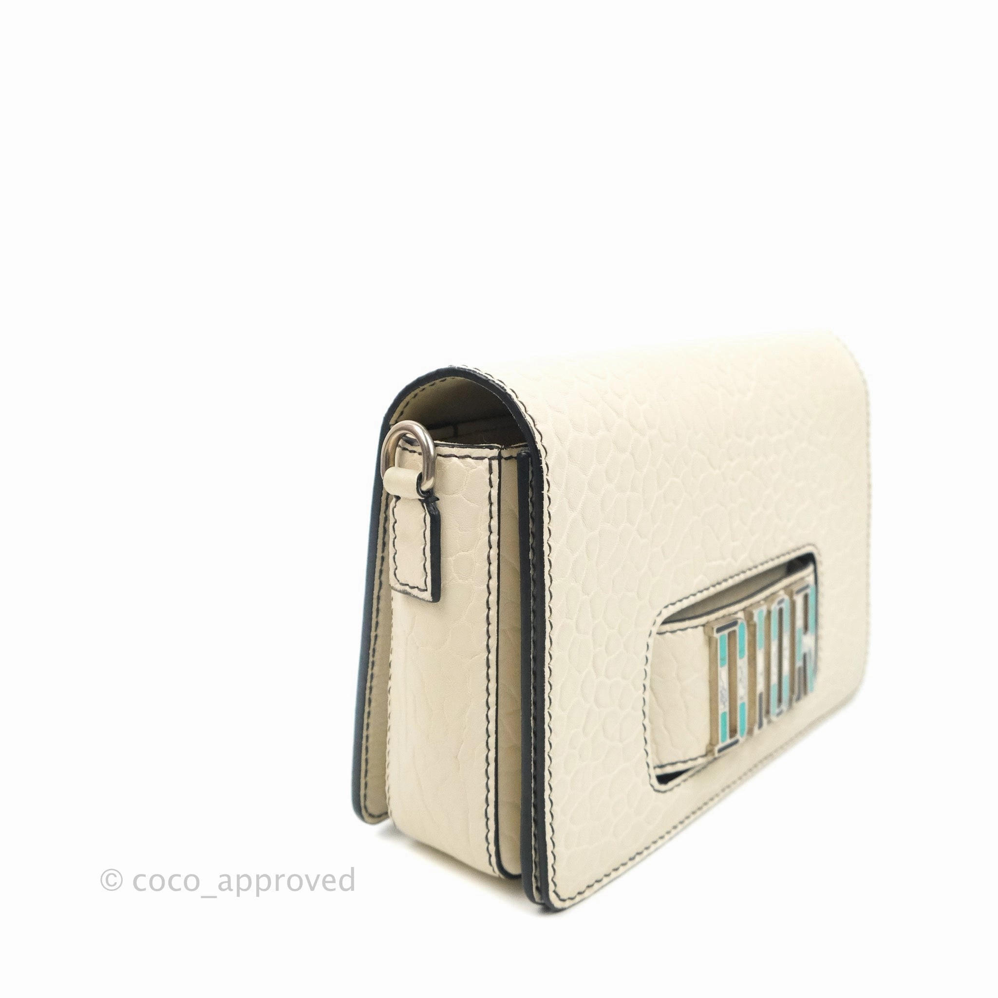 Dior Mosaic Dio(r)evolution Shoulder Bag White Calfskin