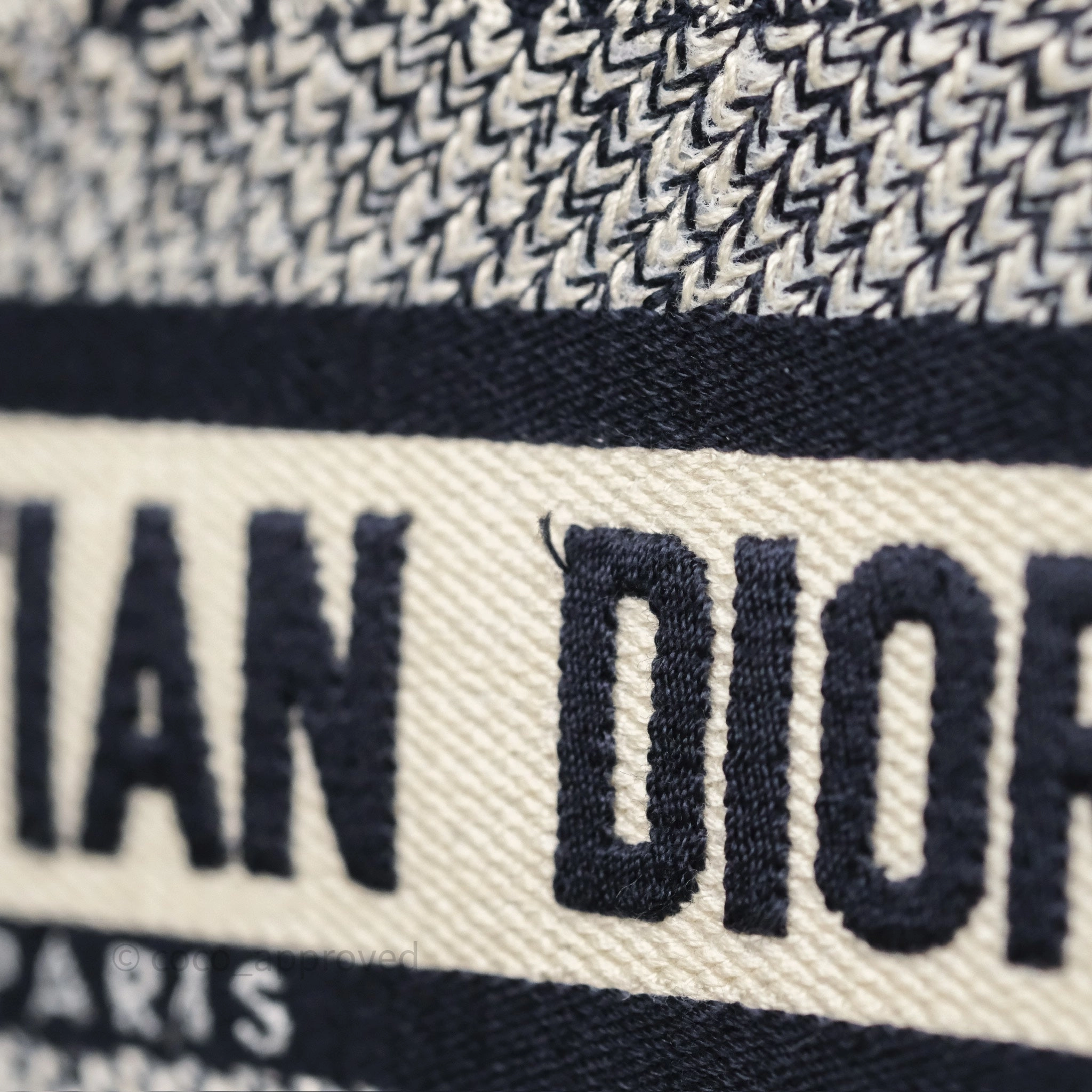 Dior New Small Book Tote Embroidered Toile De Jouy Navy