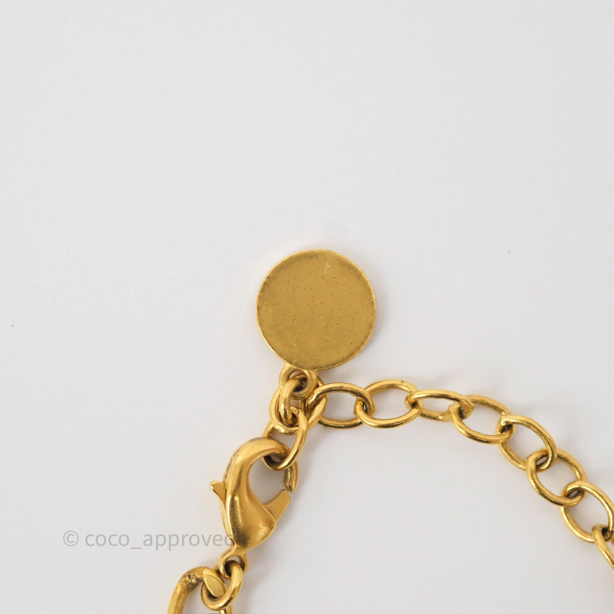 Dior Petit CD Chain Bracelet Antique Gold Tone