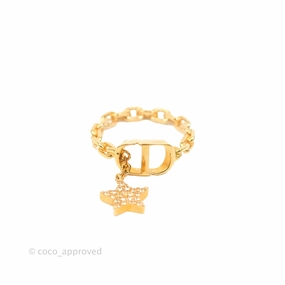 Dior Petit CD Ring Pink Crystals Rose Gold-Finish Metal