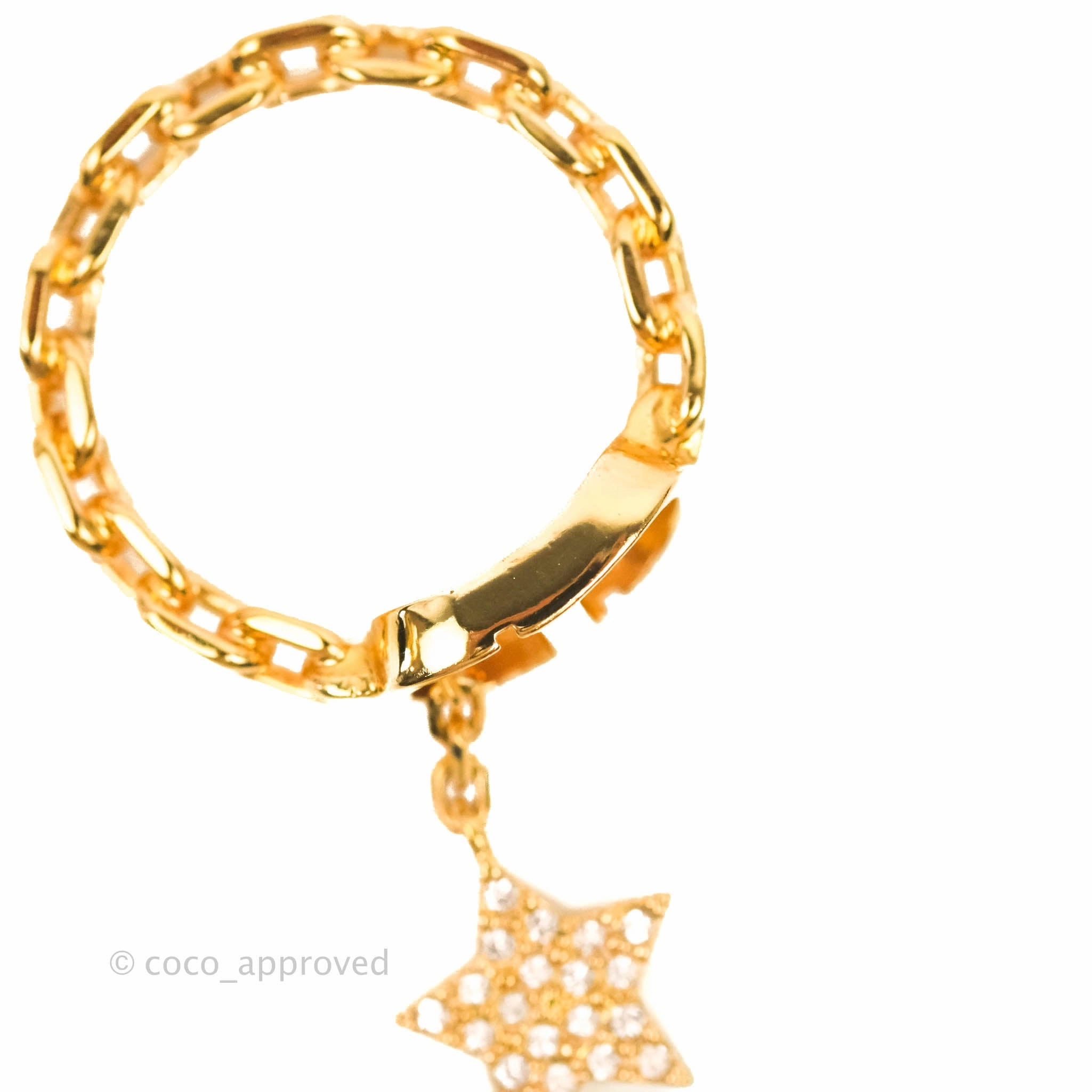 Dior Petit CD Ring Pink Crystals Rose Gold-Finish Metal