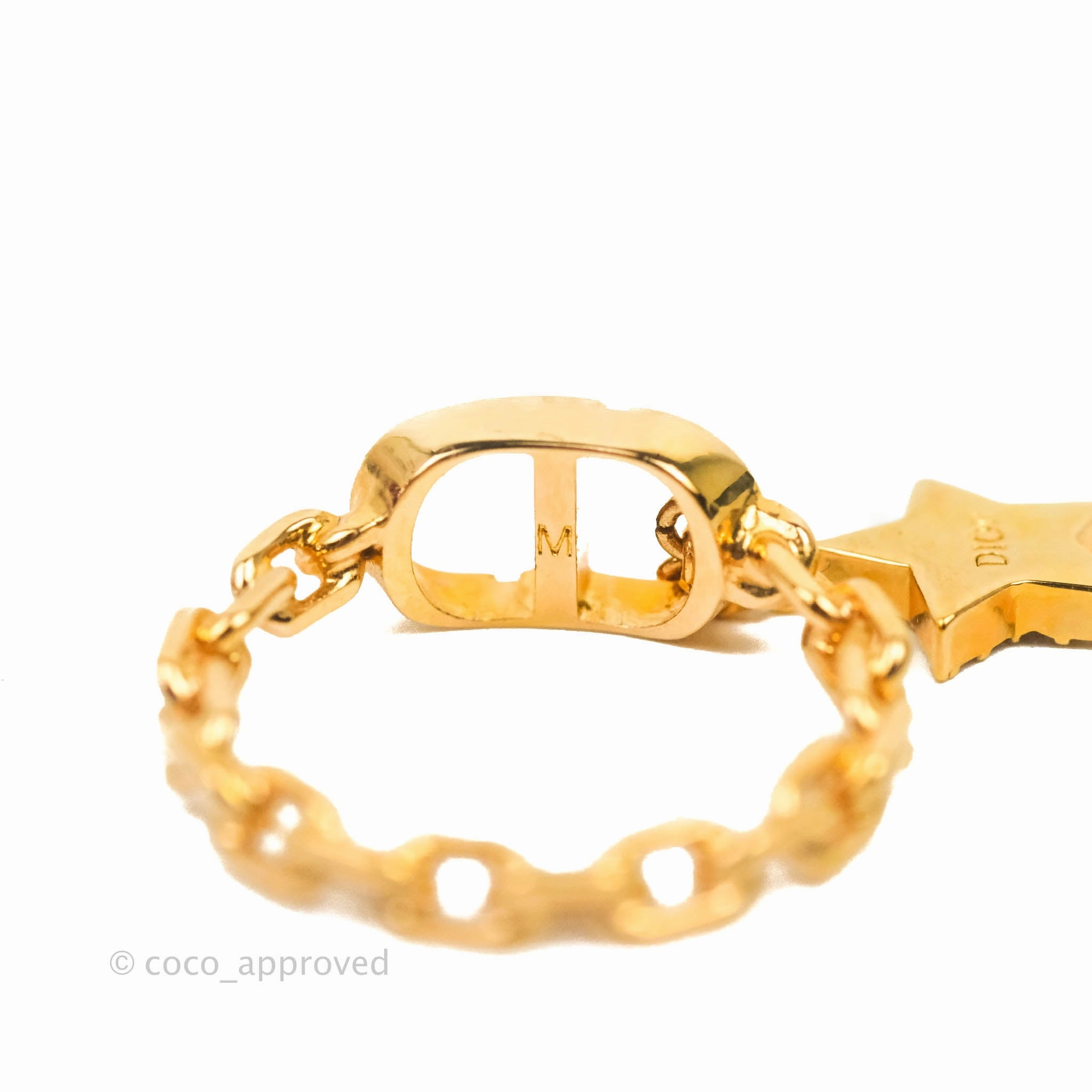 Dior Petit CD Ring Pink Crystals Rose Gold-Finish Metal