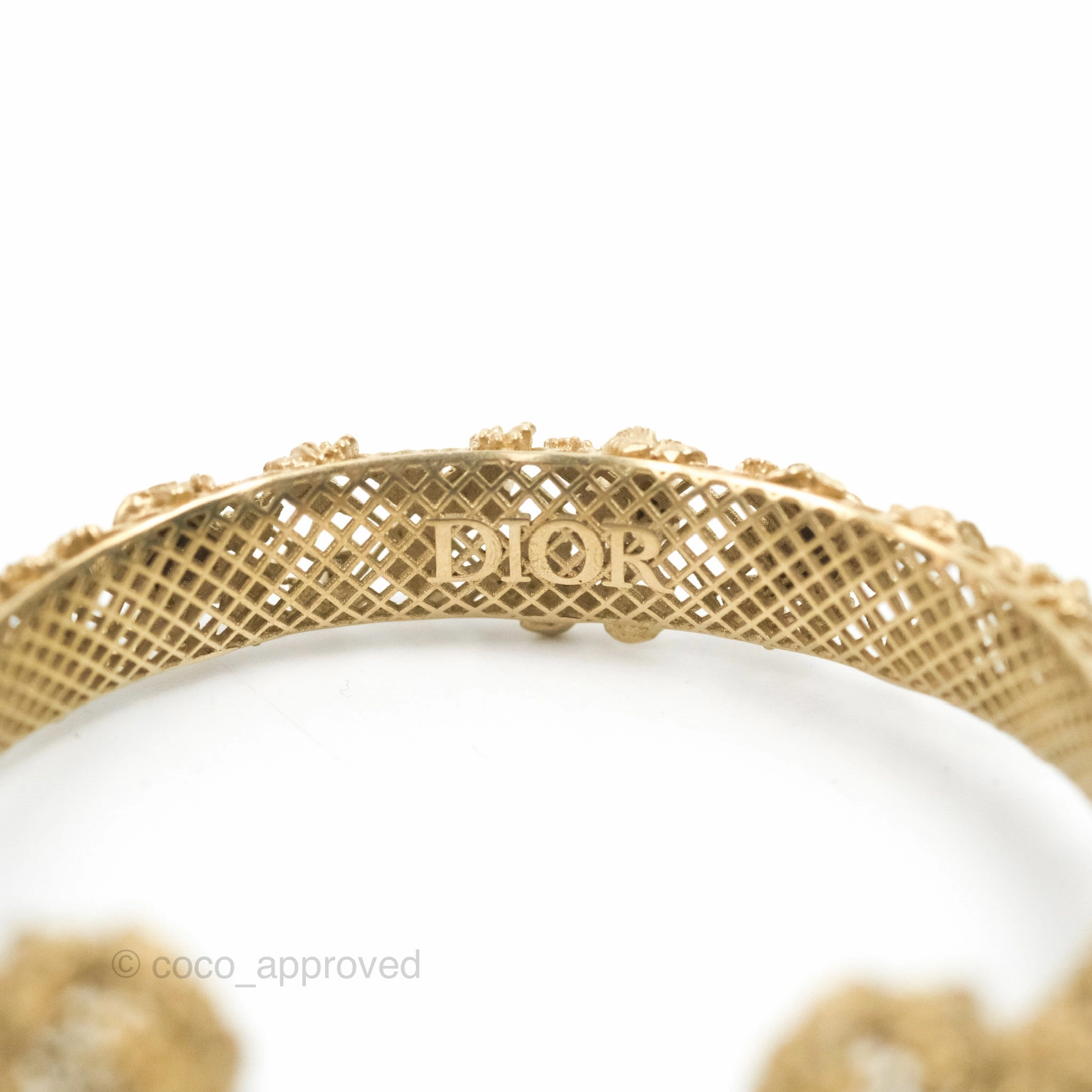 Dior Rose Bangle Gold Tone Size S