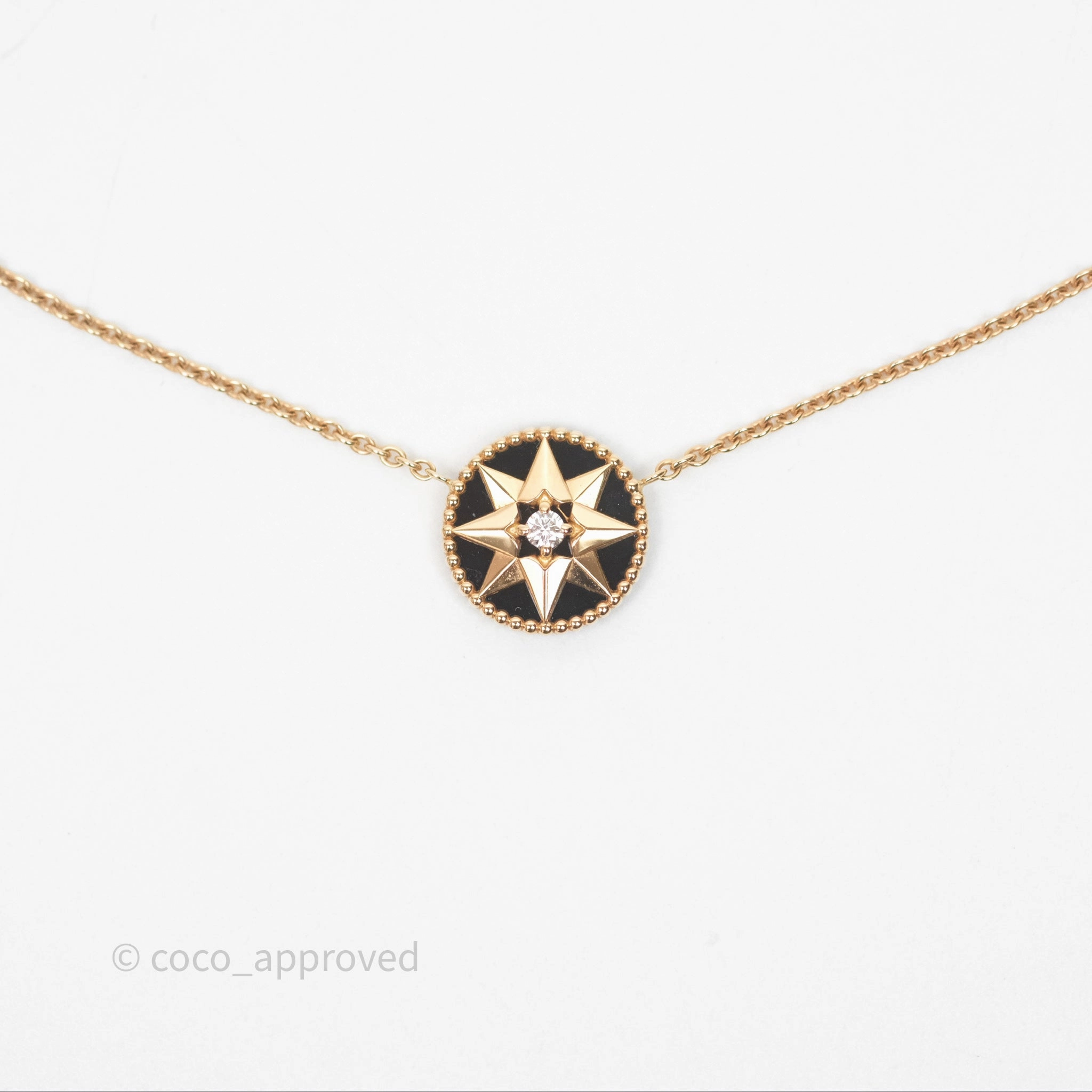 Dior Rose des Vents Necklace Pink Gold Diamond