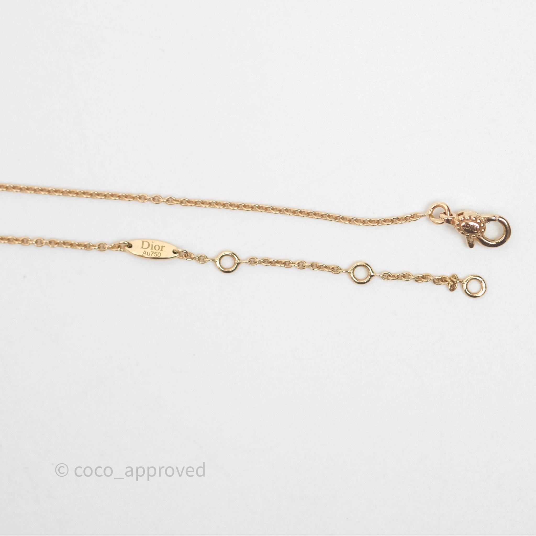 Dior Rose des Vents Necklace Pink Gold Diamond