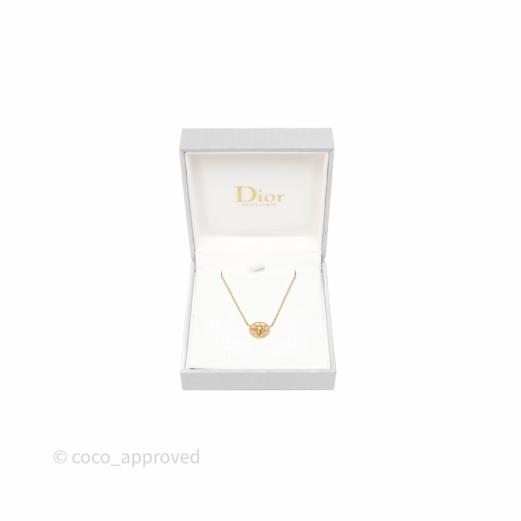 Dior Rose des Vents Necklace Yellow Gold Diamond Mother of Pearl