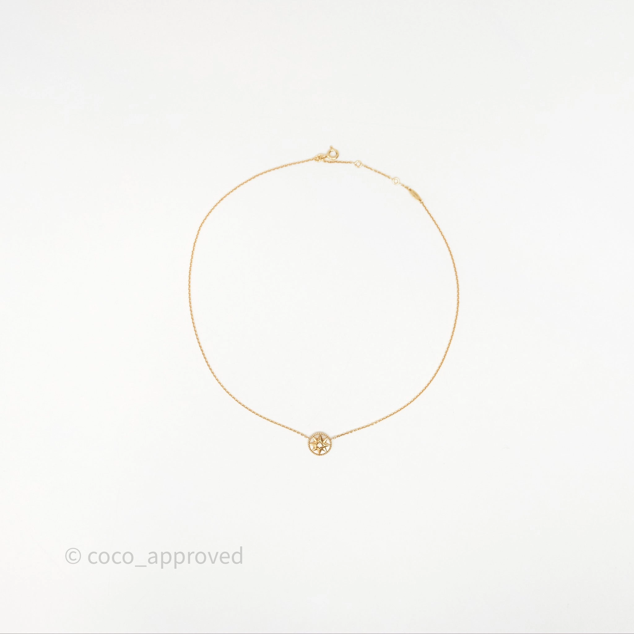 Dior Rose des Vents Necklace Yellow Gold Diamond Mother of Pearl