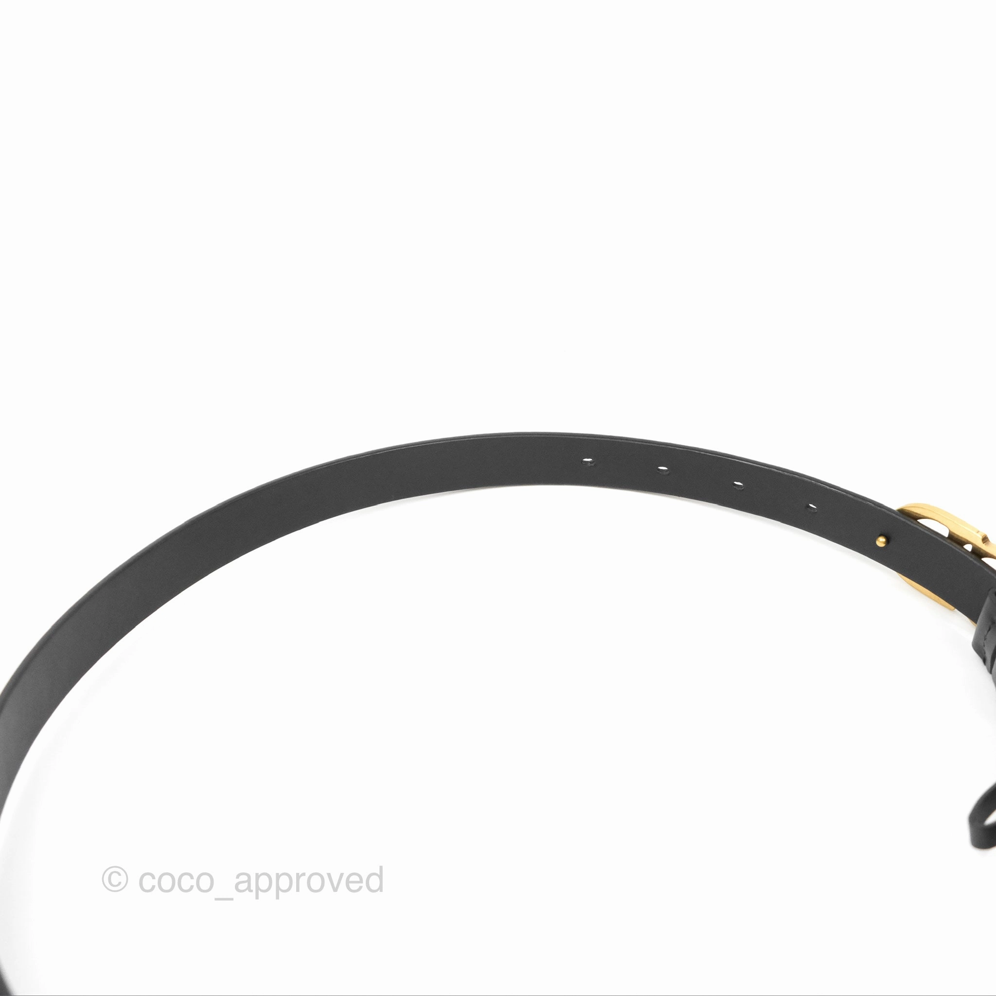 Dior Saddle Belt Black Ultrasmooth Calfskin Antique Gold 20mm