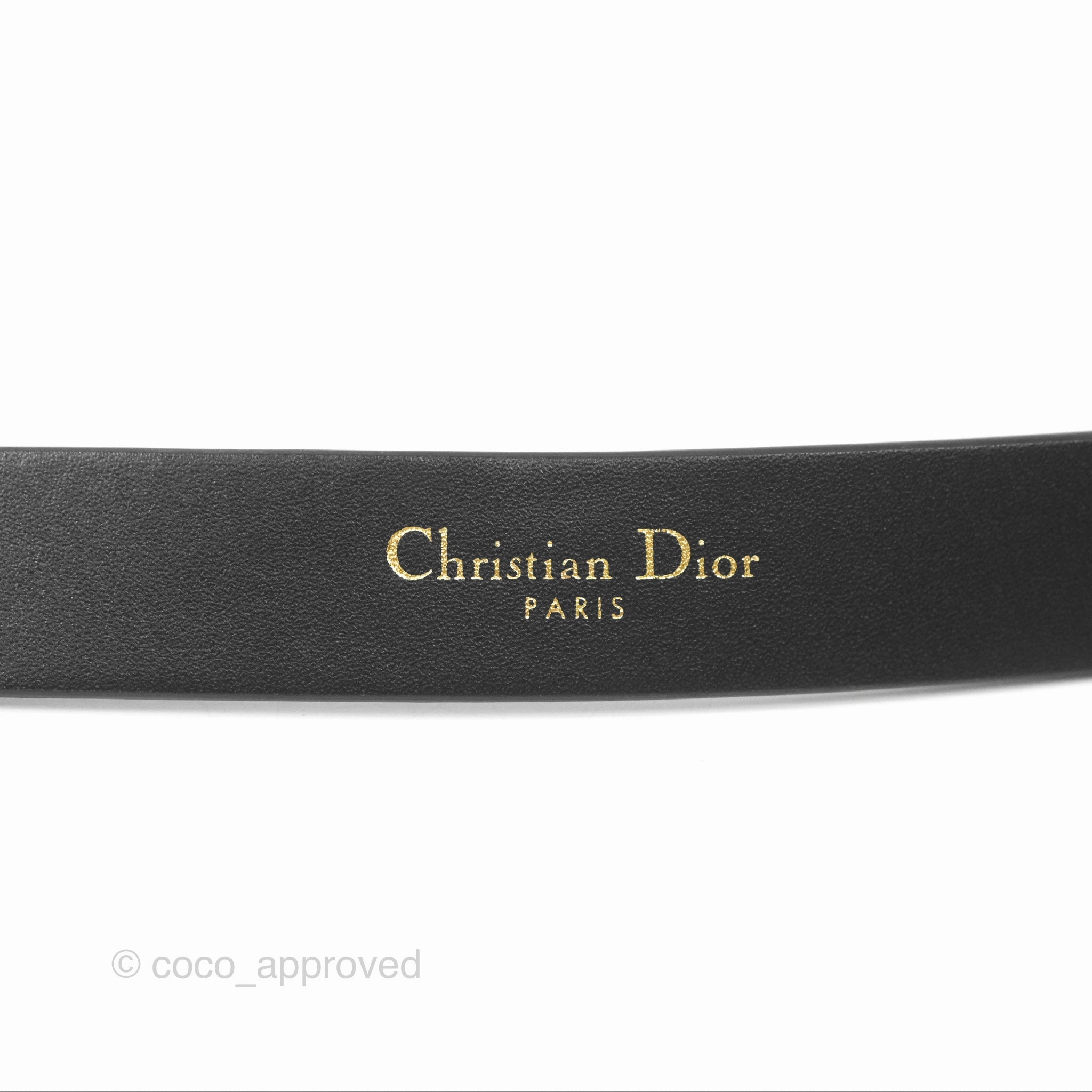 Dior Saddle Belt Black Ultrasmooth Calfskin Antique Gold 20mm
