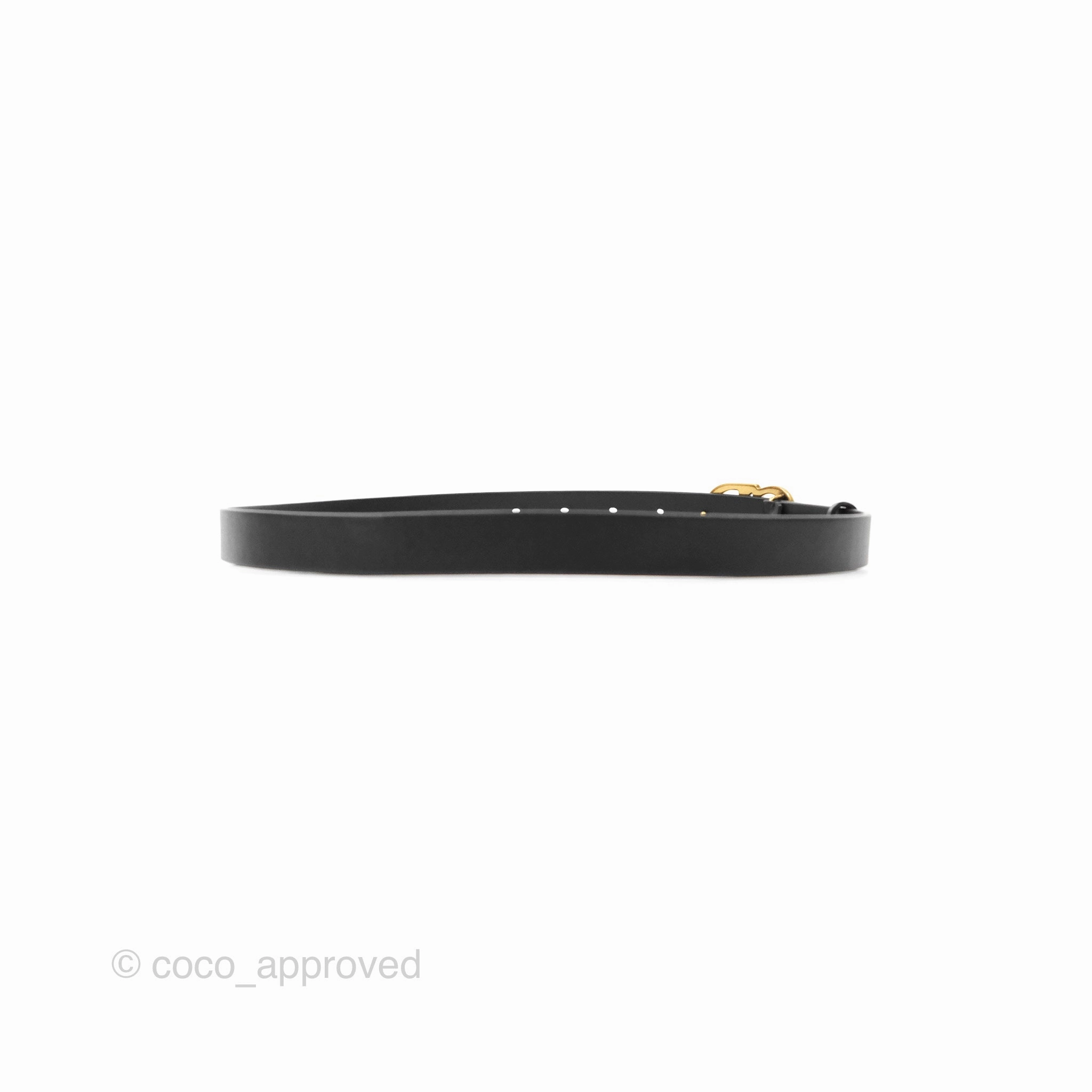 Dior Saddle Belt Black Ultrasmooth Calfskin Antique Gold 20mm