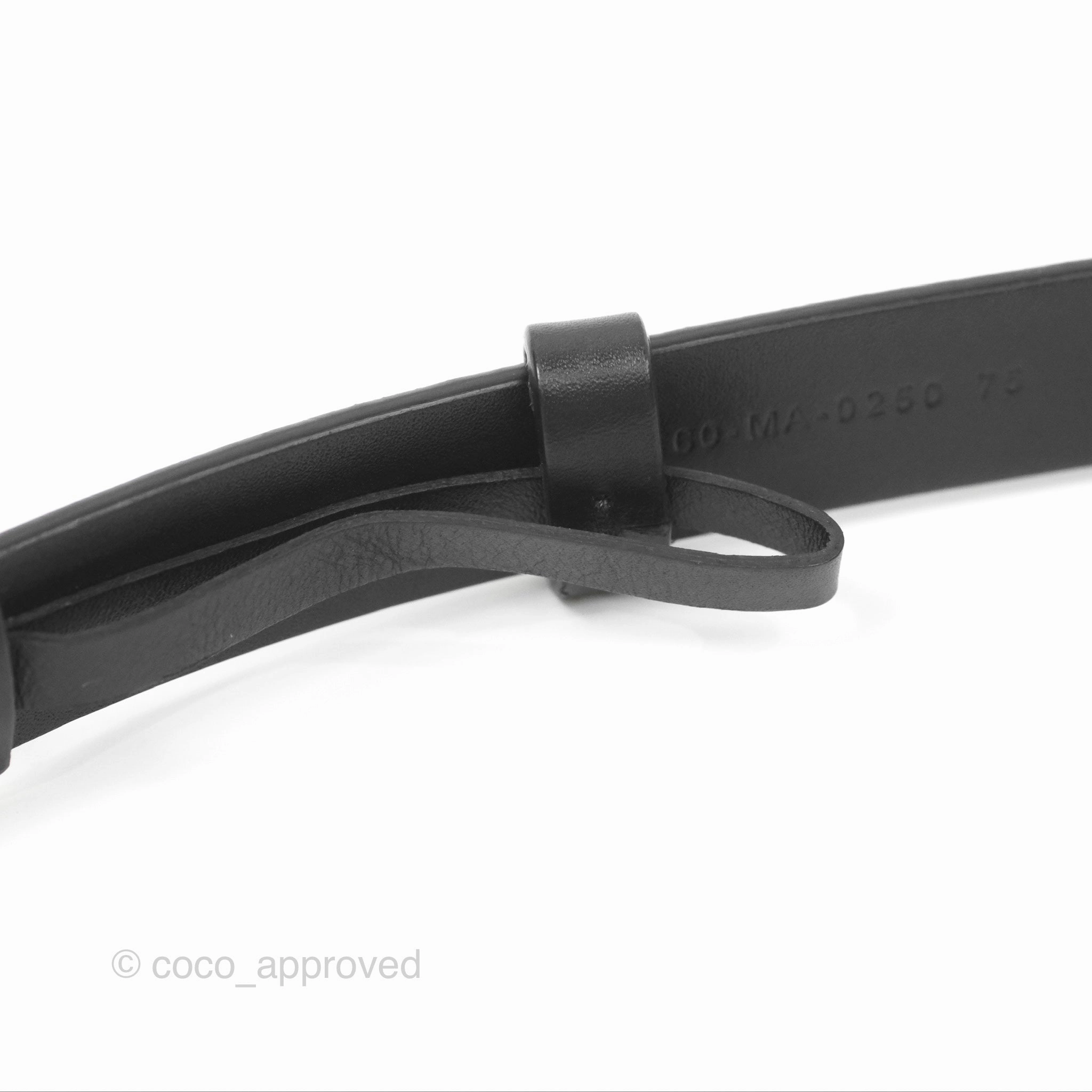 Dior Saddle Belt Black Ultrasmooth Calfskin Antique Gold 20mm