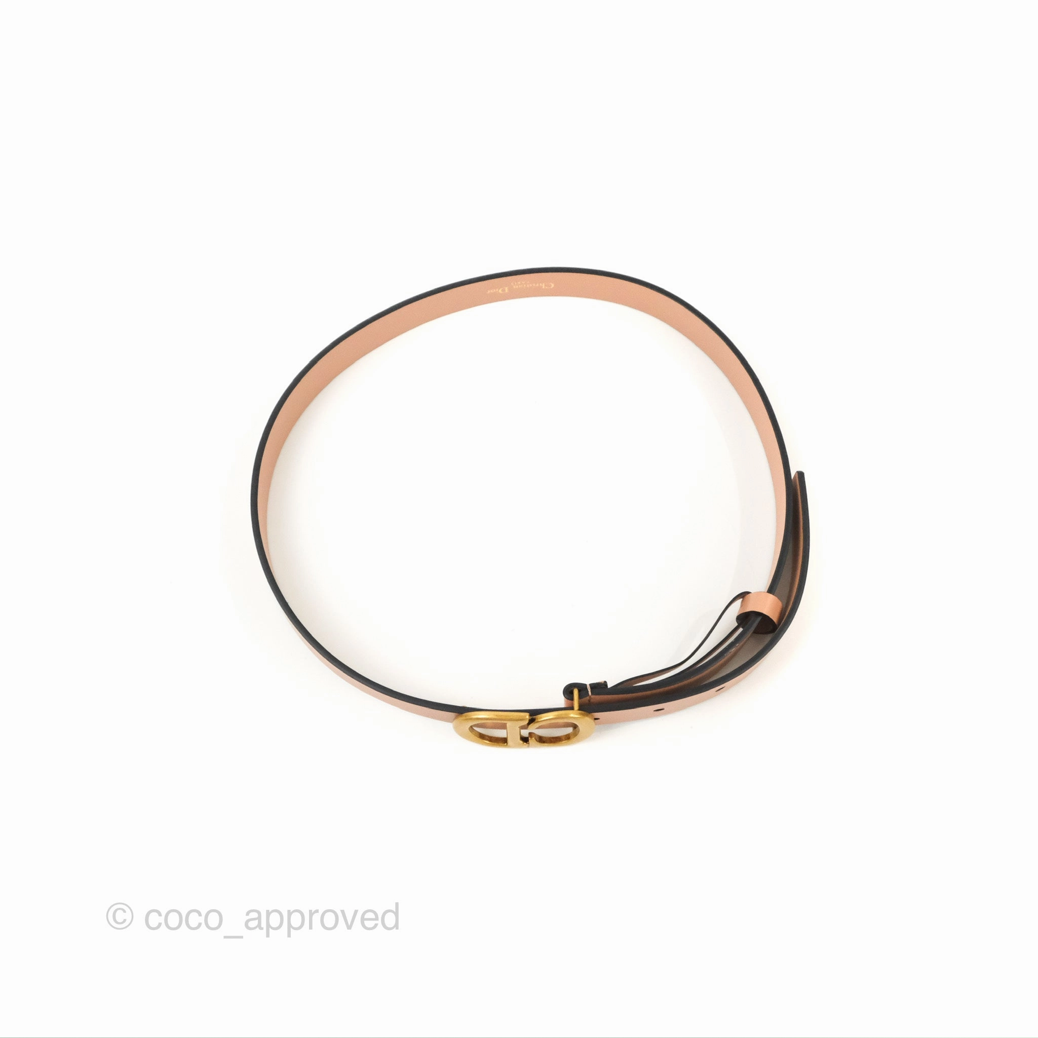Dior Saddle Belt Sand Pink Ultrasmooth Calfskin Antique Gold