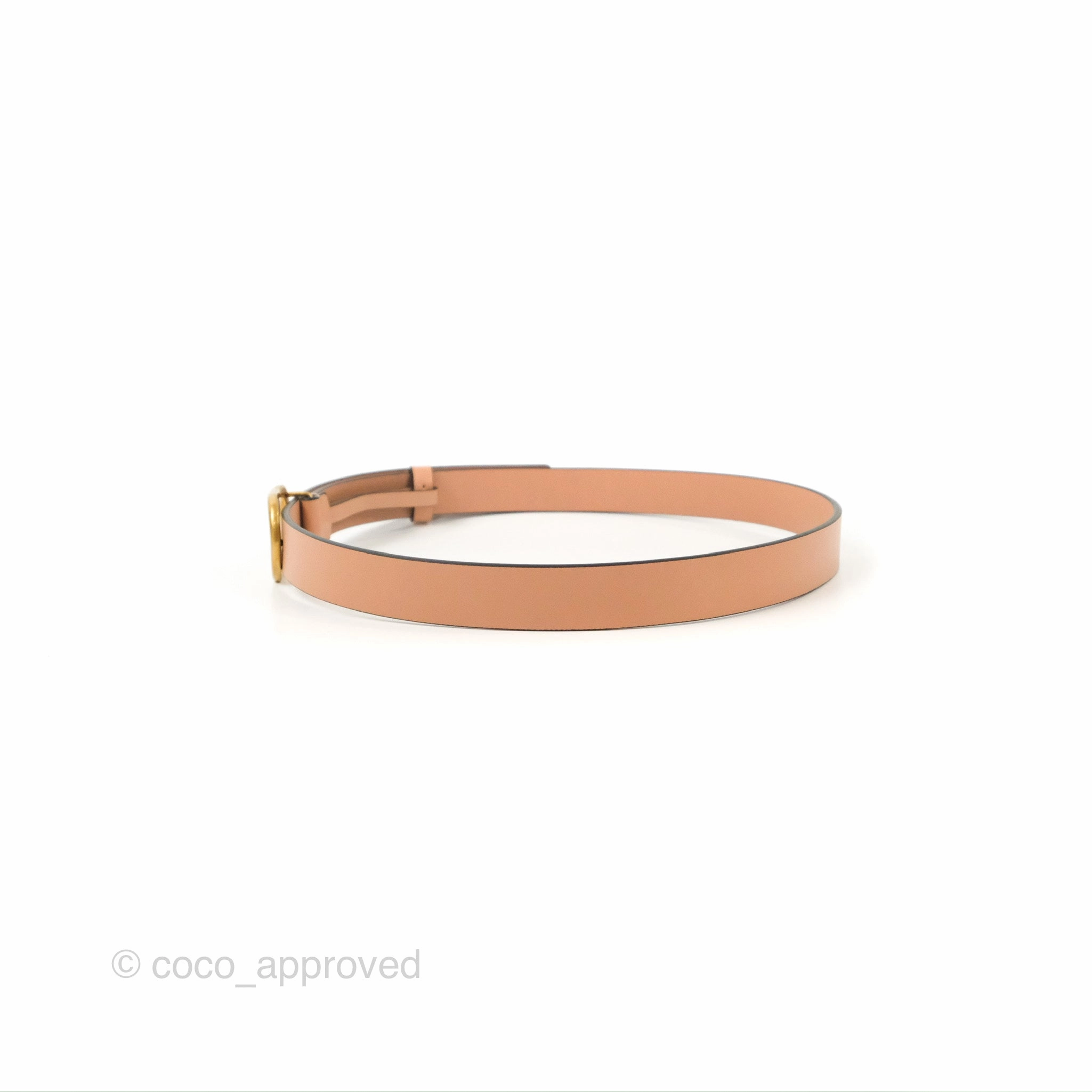 Dior Saddle Belt Sand Pink Ultrasmooth Calfskin Antique Gold