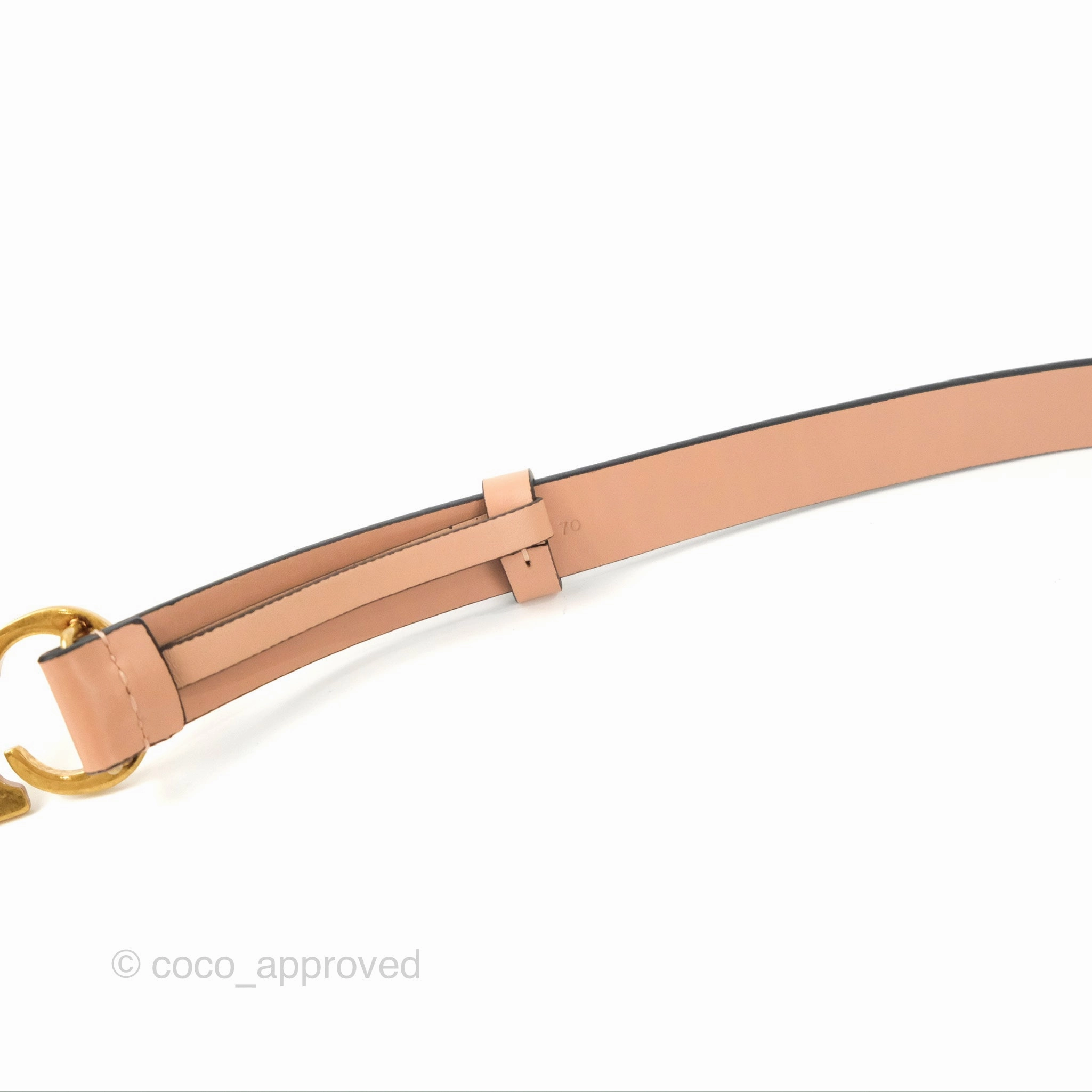 Dior Saddle Belt Sand Pink Ultrasmooth Calfskin Antique Gold