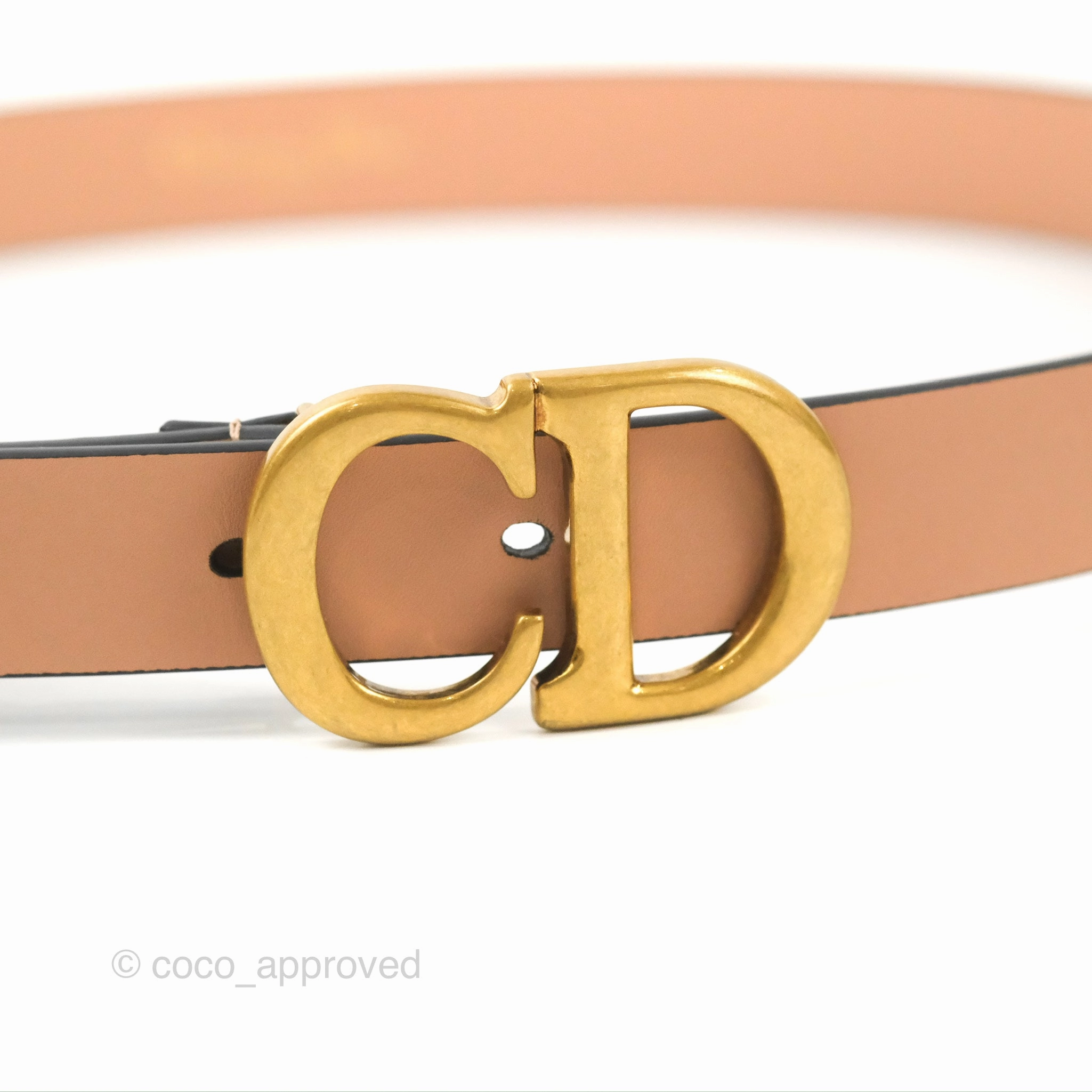 Dior Saddle Belt Sand Pink Ultrasmooth Calfskin Antique Gold