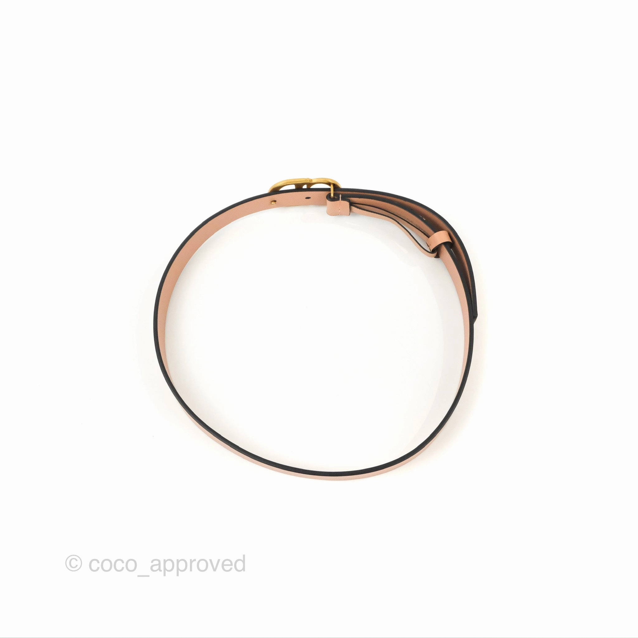 Dior Saddle Belt Sand Pink Ultrasmooth Calfskin Antique Gold