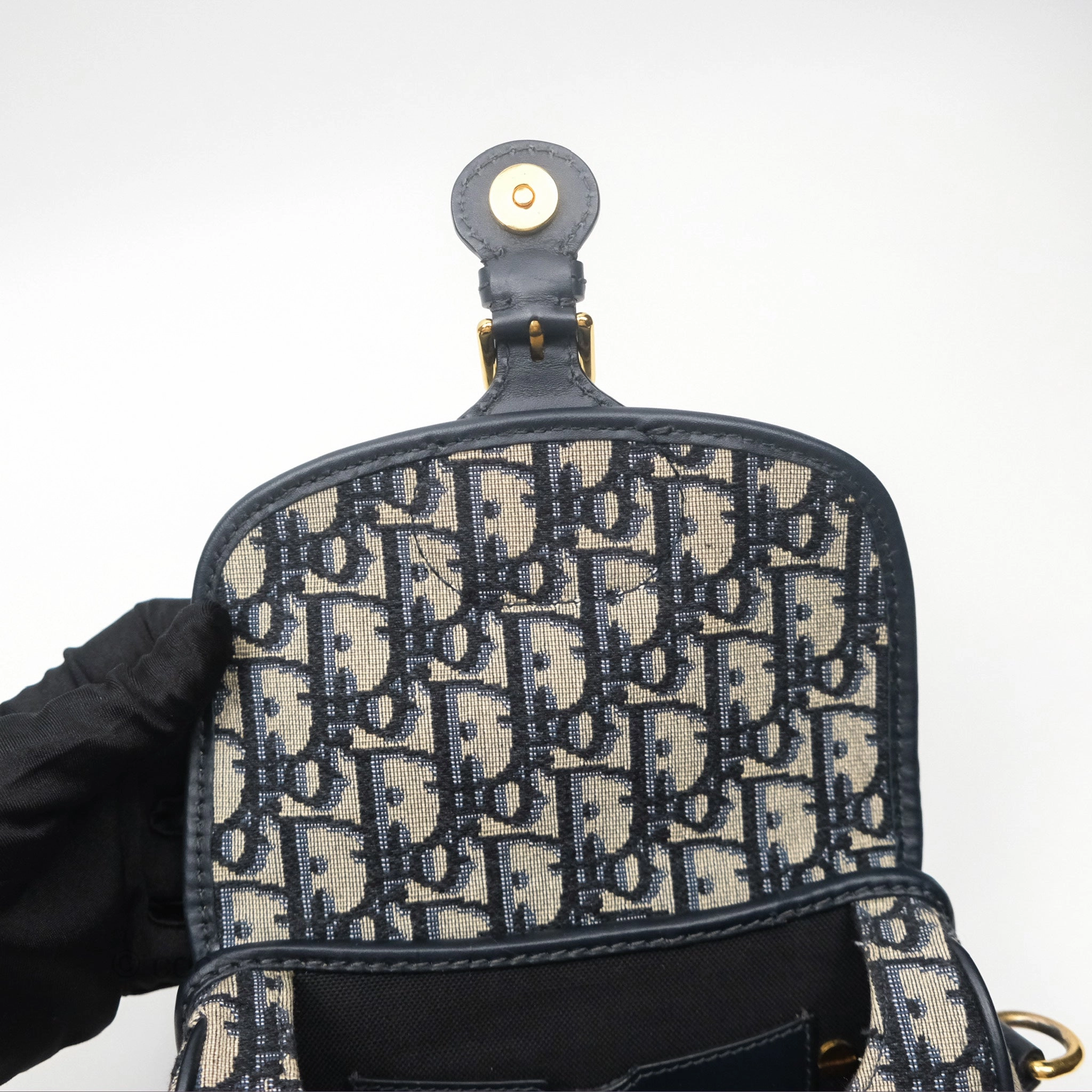 Dior Small Bobby Bag Blue Oblique Jacquard Canvas