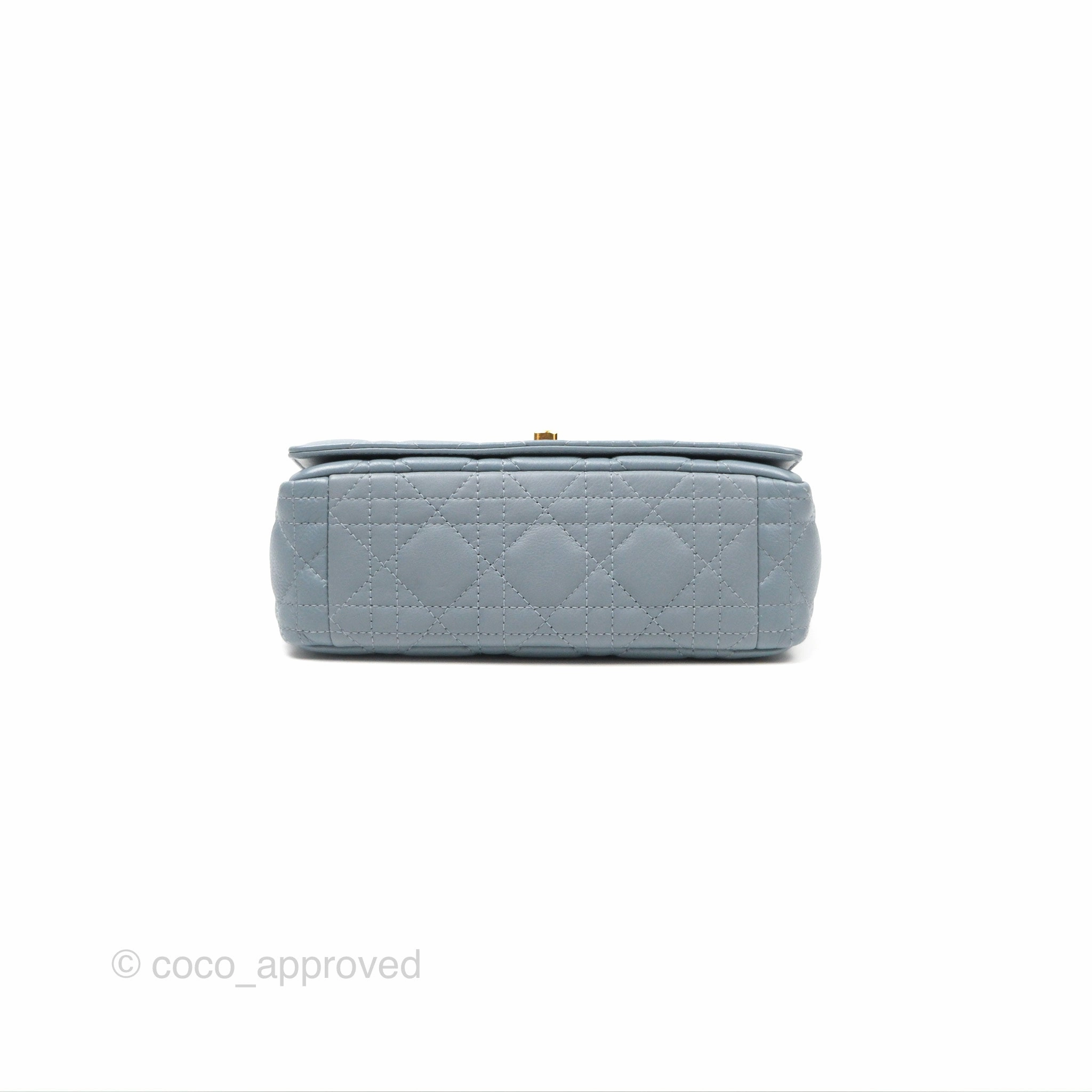 Dior Small Caro Bag Blue Supple Cannage Calfskin