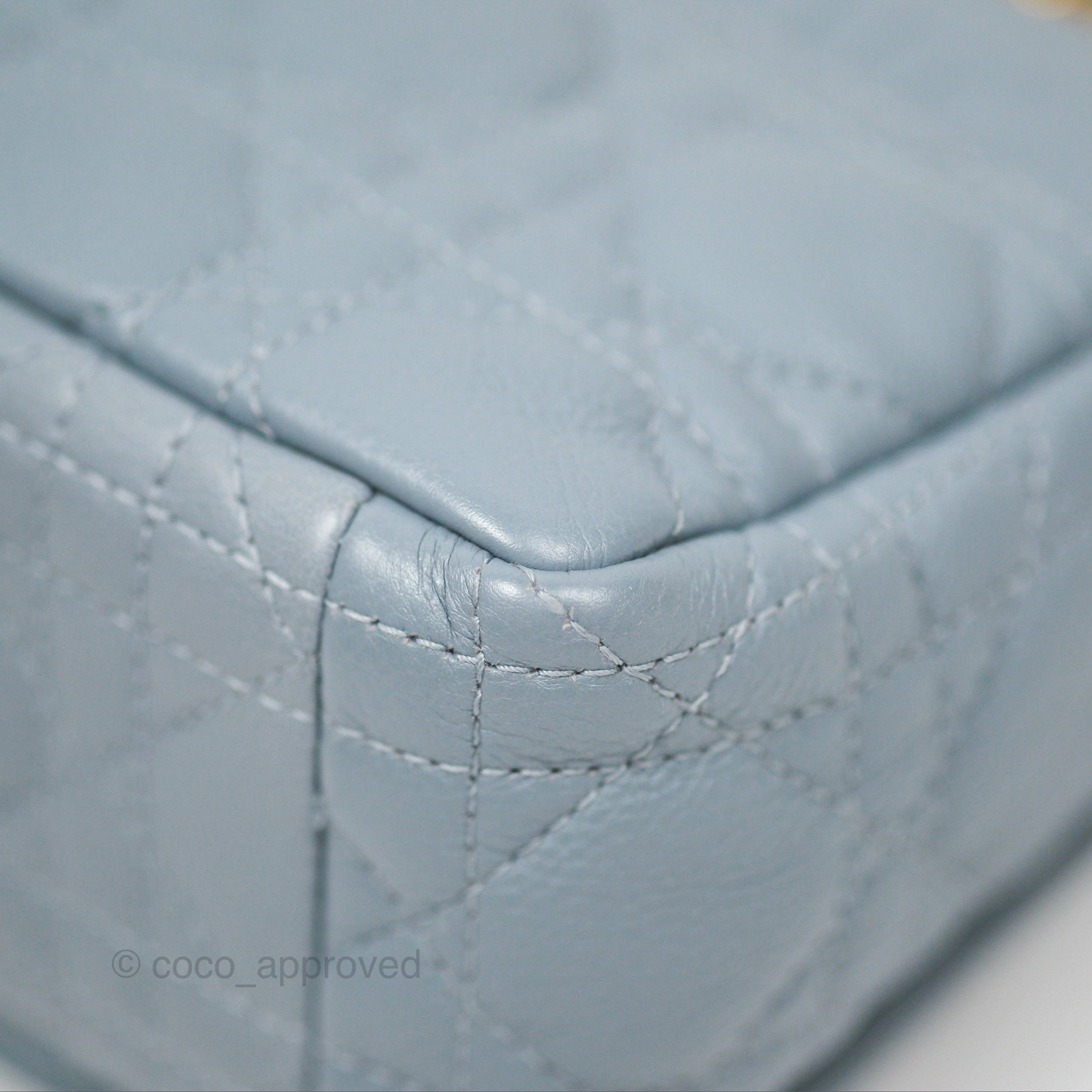 Dior Small Caro Bag Blue Supple Cannage Calfskin